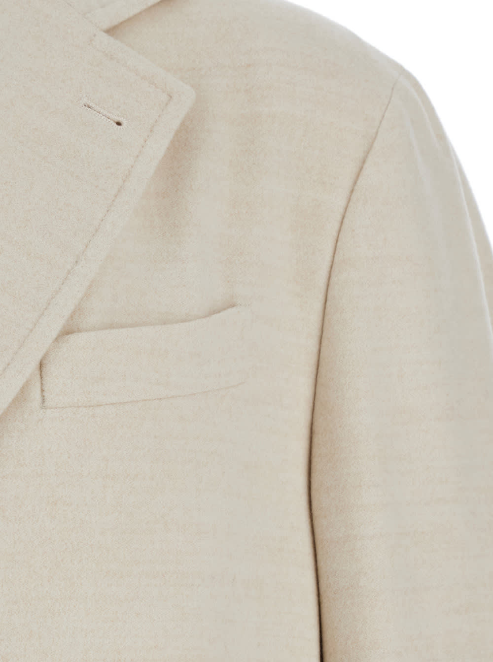 Shop Eleventy White Single-breasted Coat With Notched Revers In Wool Man