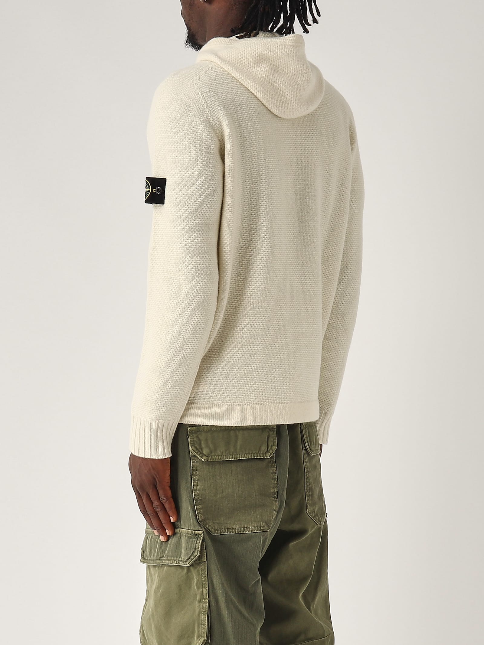 Shop Stone Island Maglia Sweater In Avorio