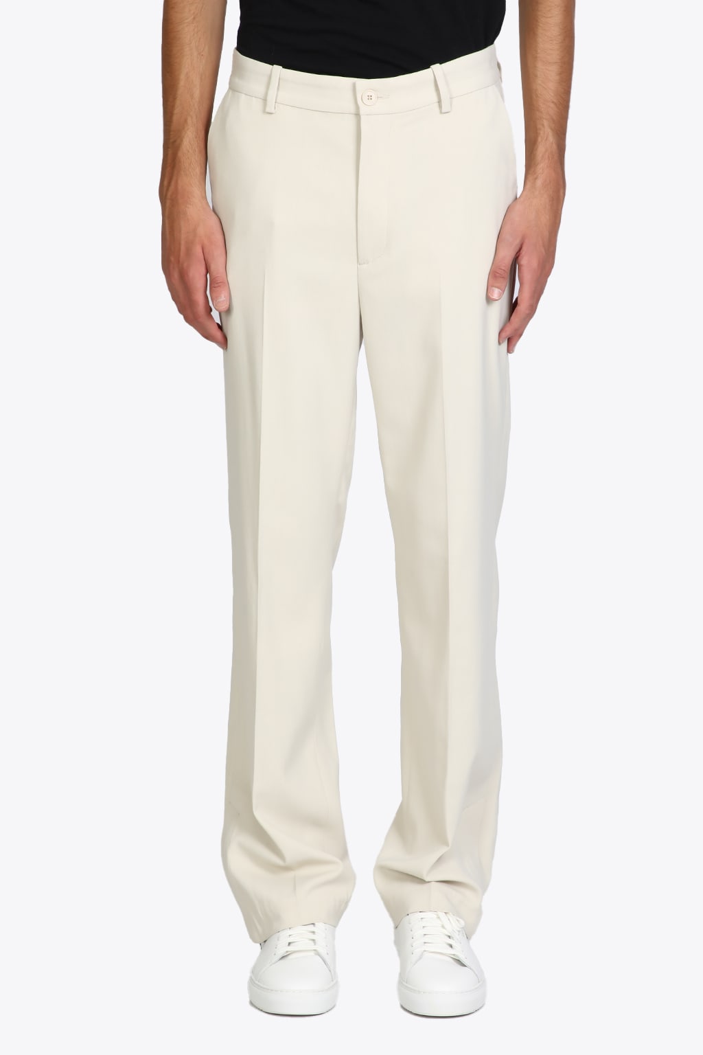Axel Arigato Grade Trousers Cream viscose tailored pant with ankle vent - Grade trousers