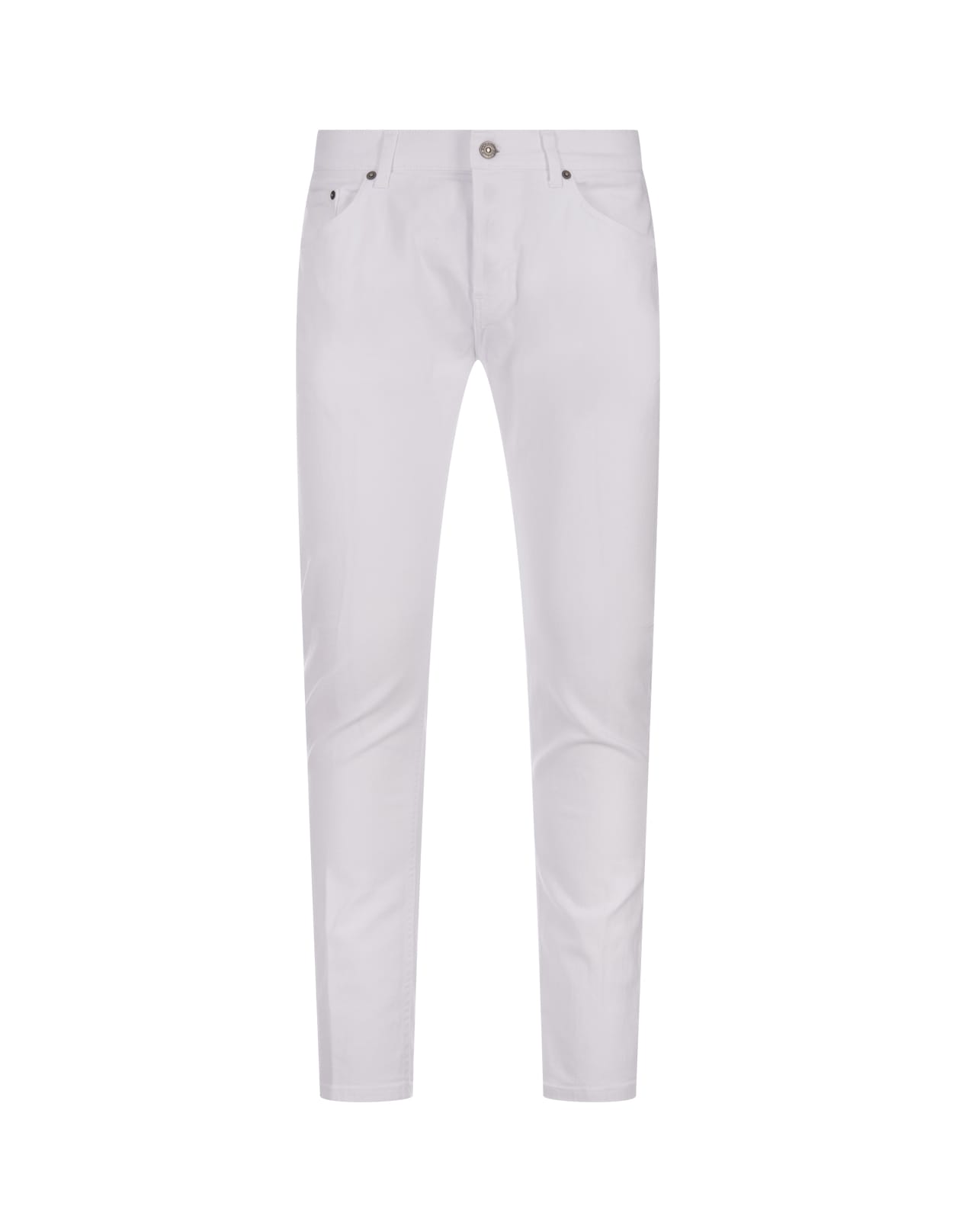 Shop Dondup White Mius Slim Fit Jeans