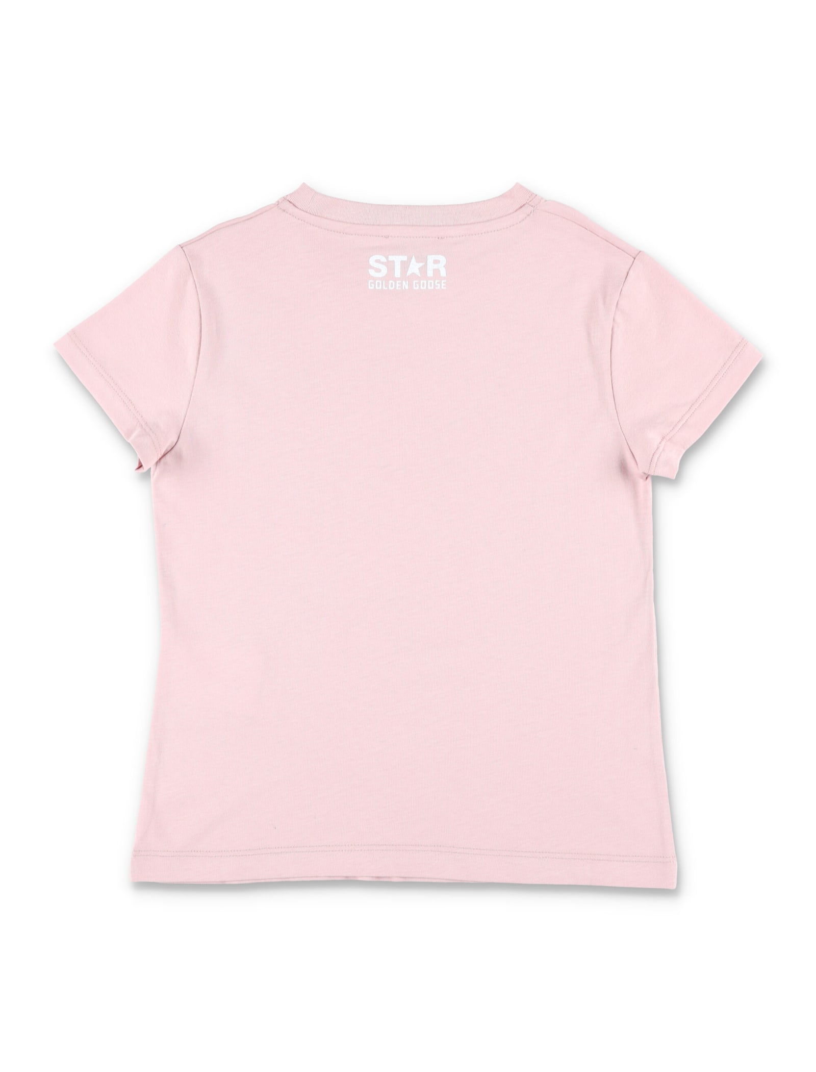 Shop Golden Goose Glitter Star T-shirt In Pink/white