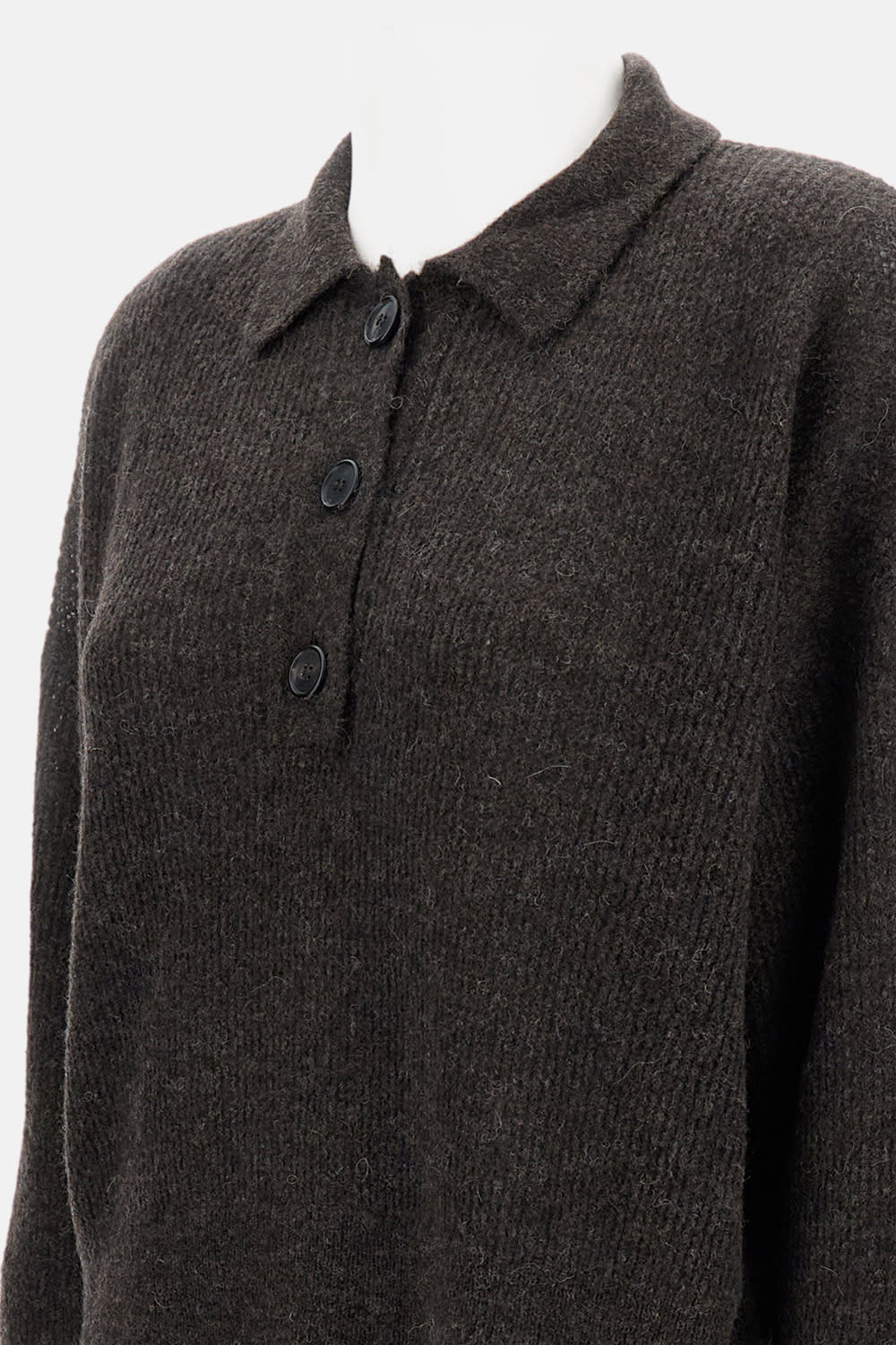 Haikure Sweater With Buttons In Black