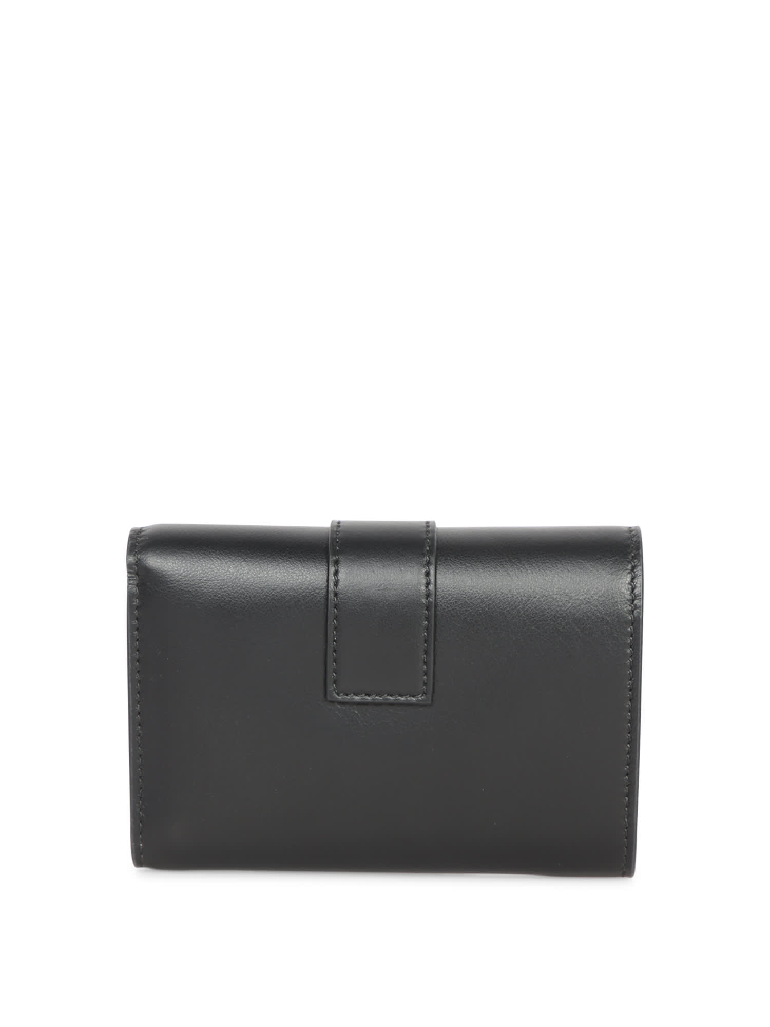 Shop Ferragamo Hug Bicolor Black Wallet