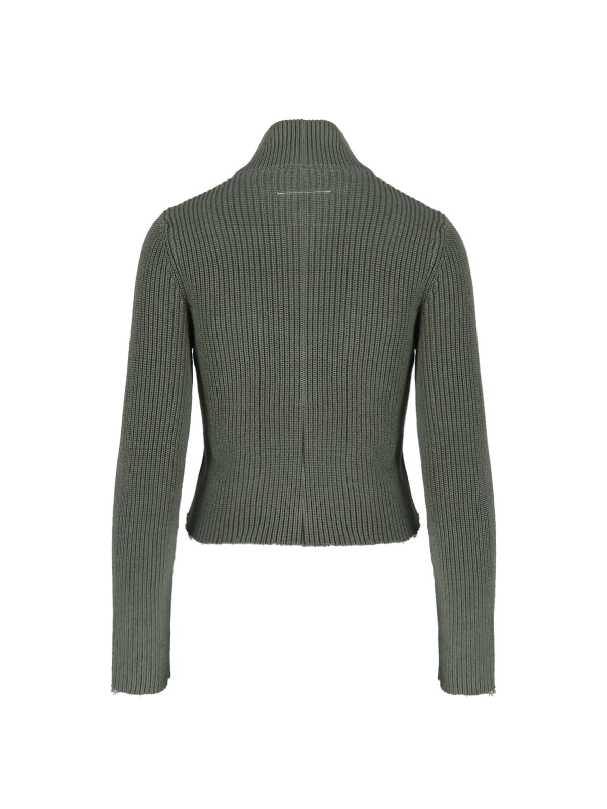 Shop Mm6 Maison Margiela Zip Sweater In Green