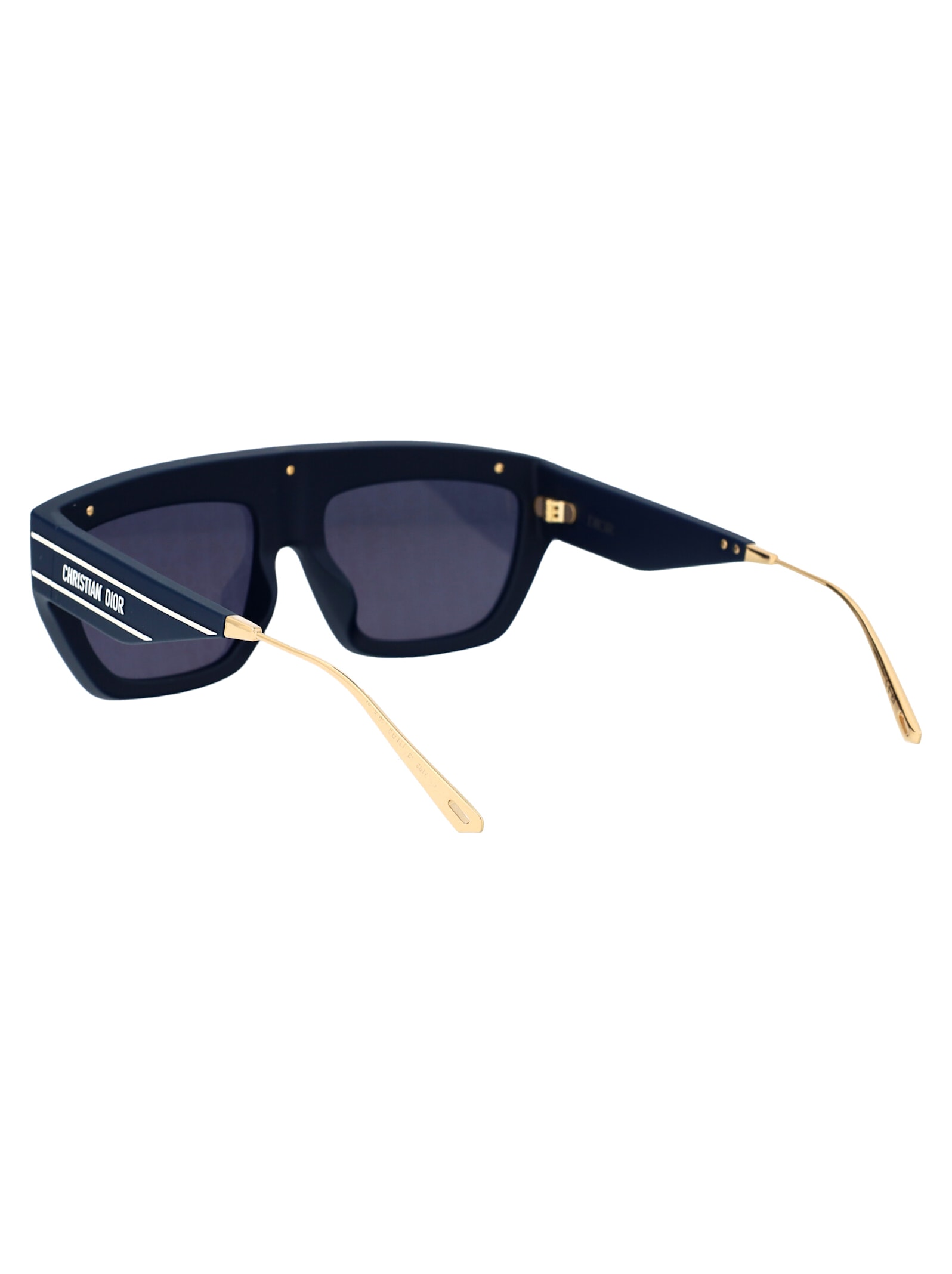 Shop Dior Club M7u Sunglasses In 31b8 Matte Blue / Blu Mirror