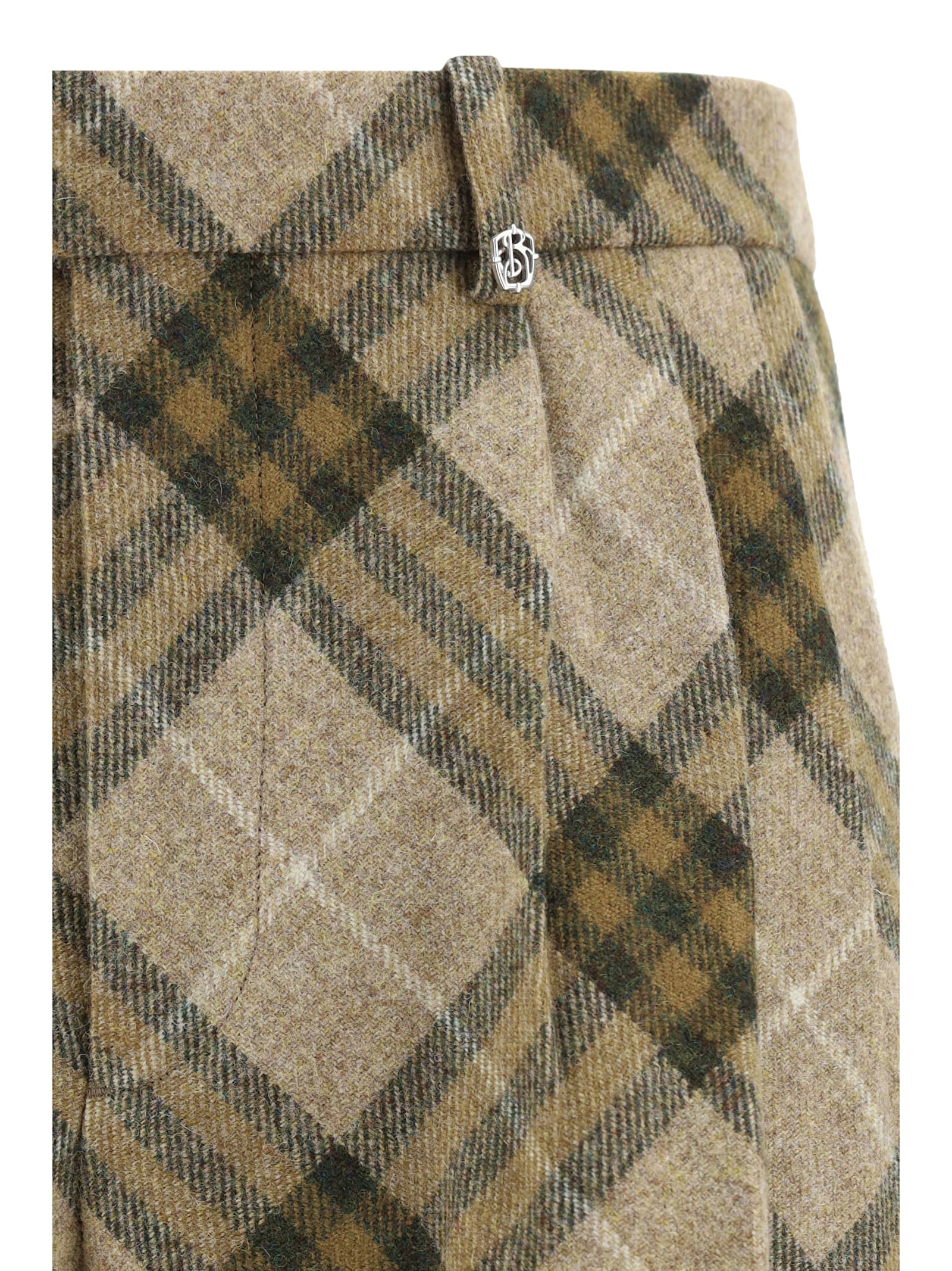 Shop Burberry Pants In Camp Ip Check