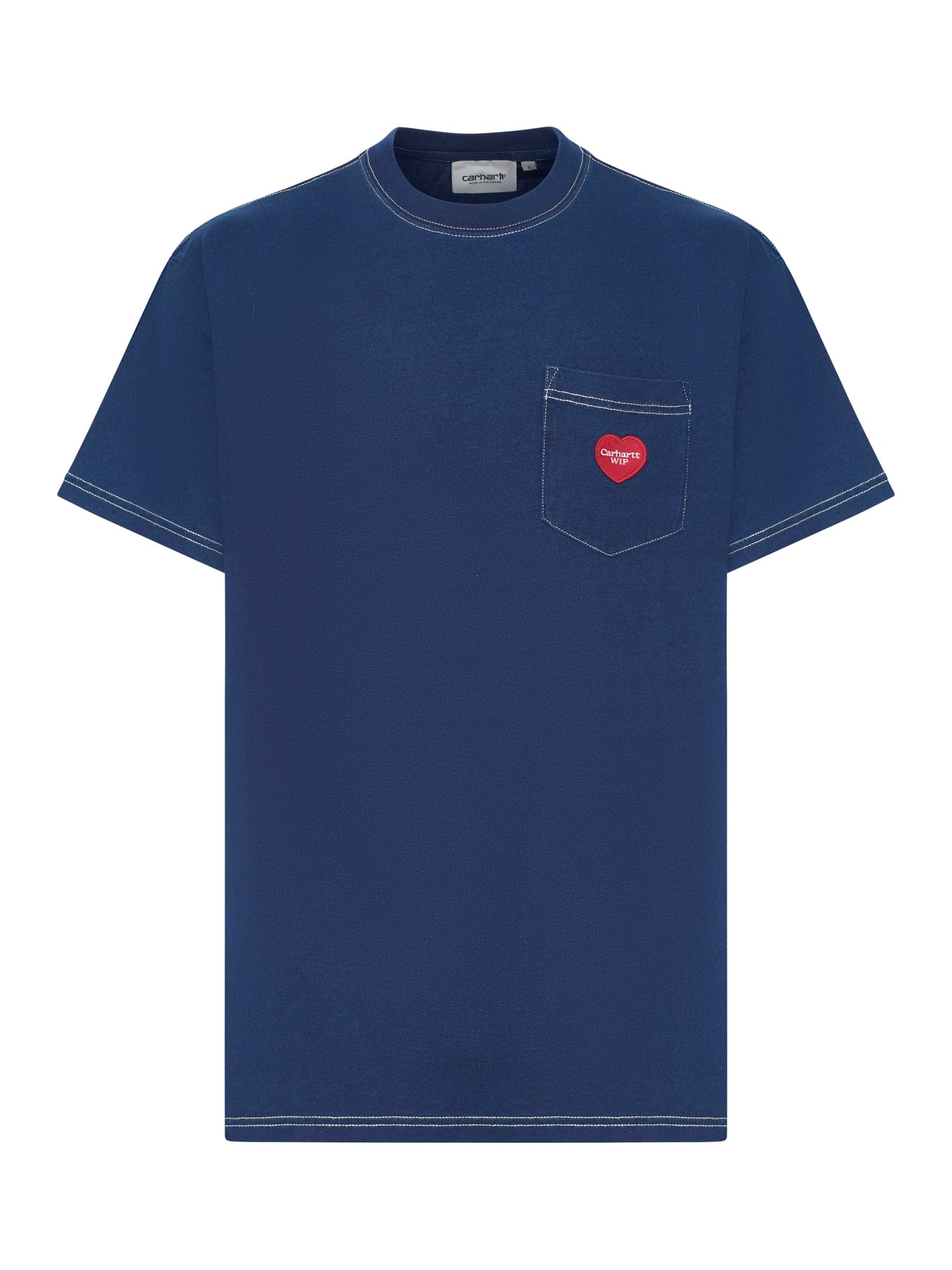 Carhartt S/s Ingo Pocket T-shirt Dark Blue In Blue