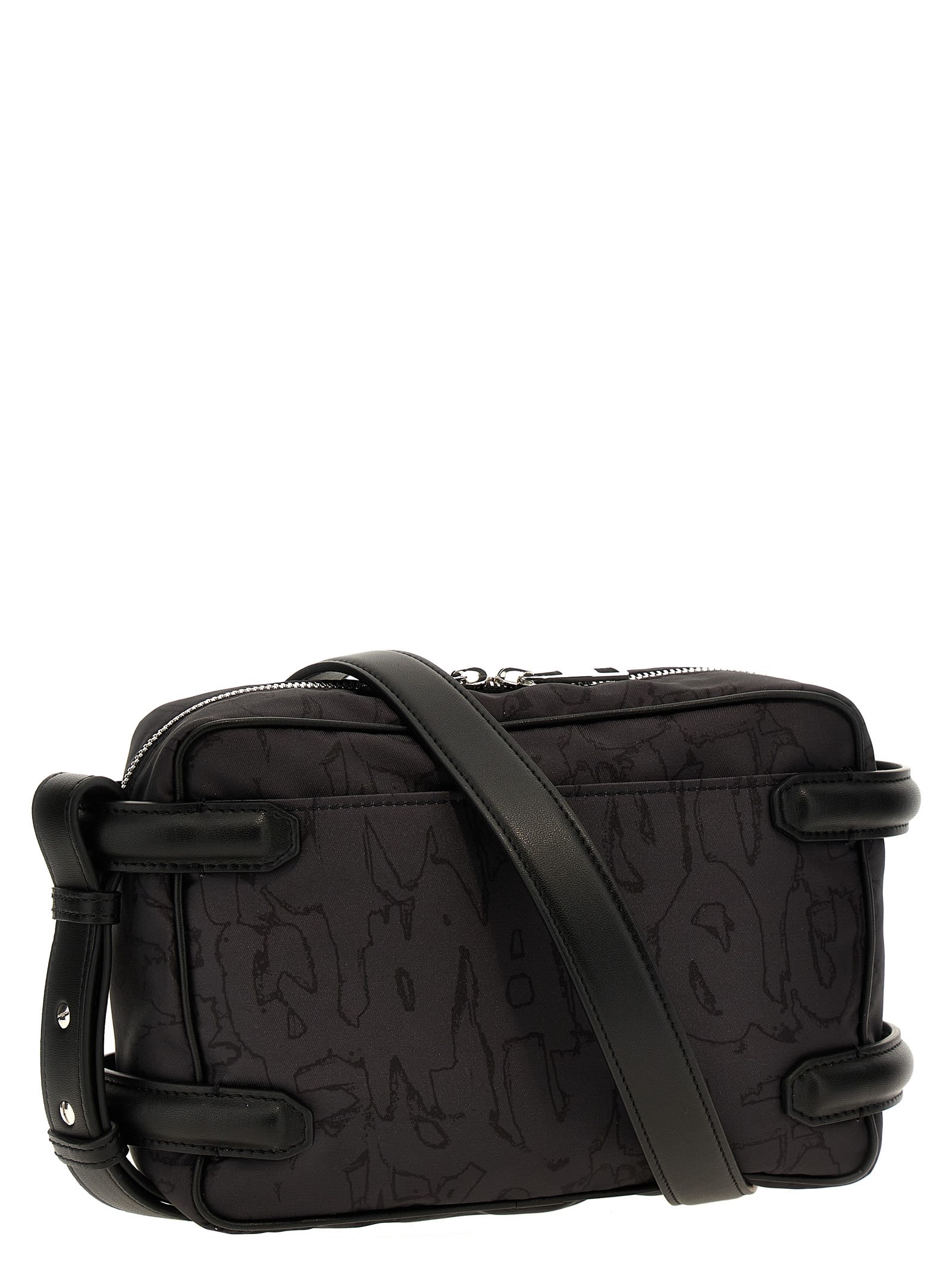 Shop Alexander Mcqueen Harness Camera Bag Crossbody Bag In Black