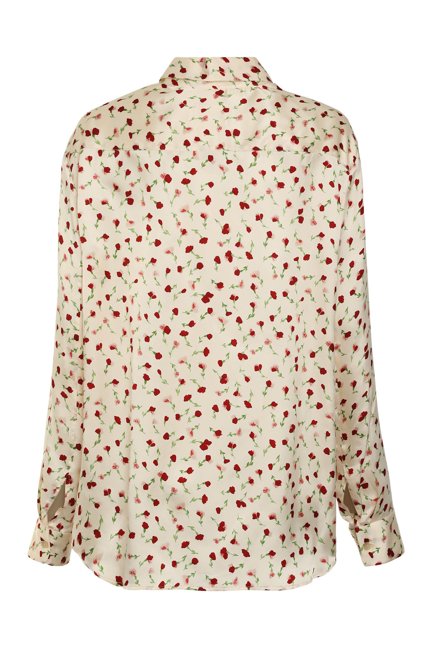 Khaite Argo Printed Silk Shirt In Neutral