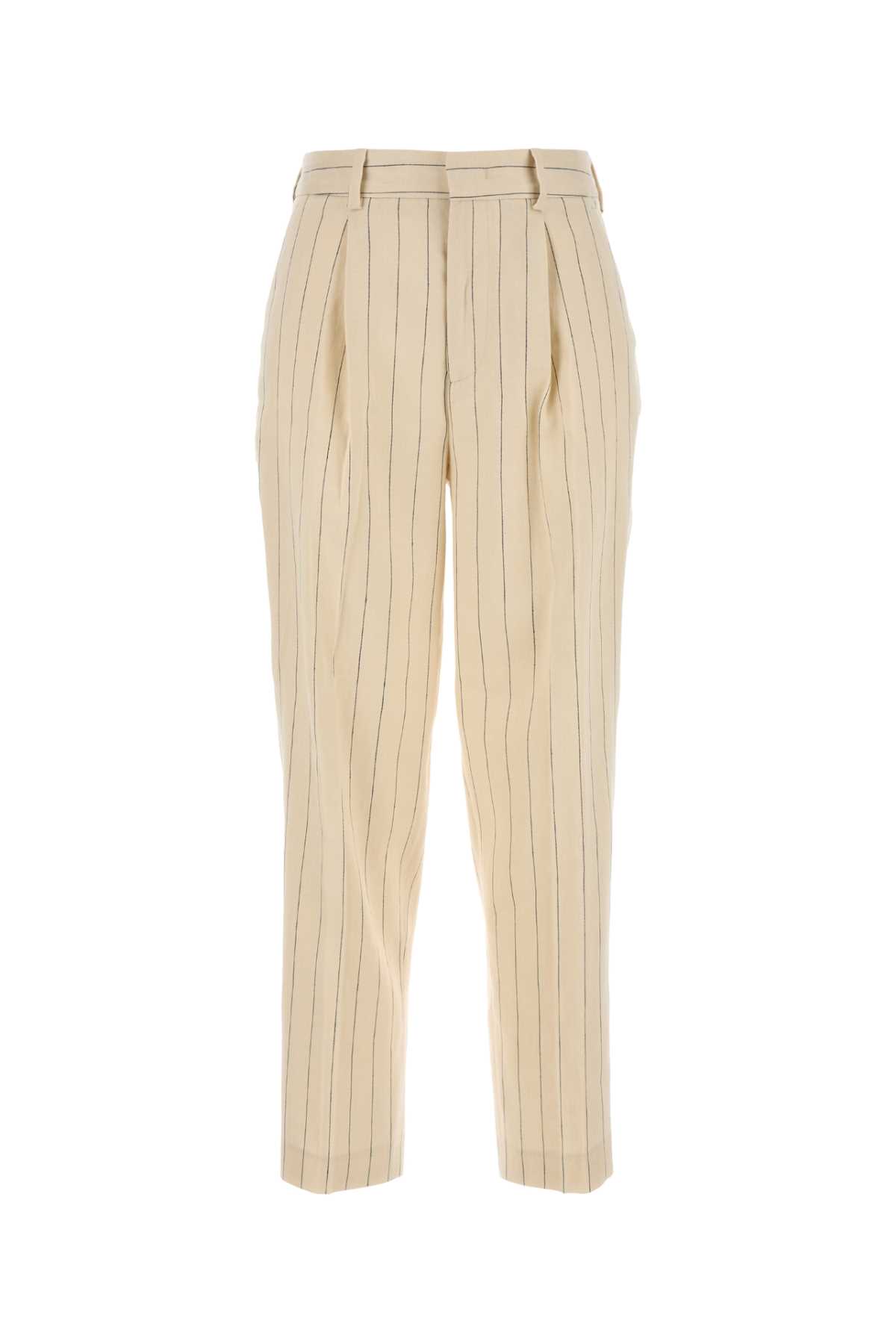 Pt Torino Embroidered Linen Blend Pant
