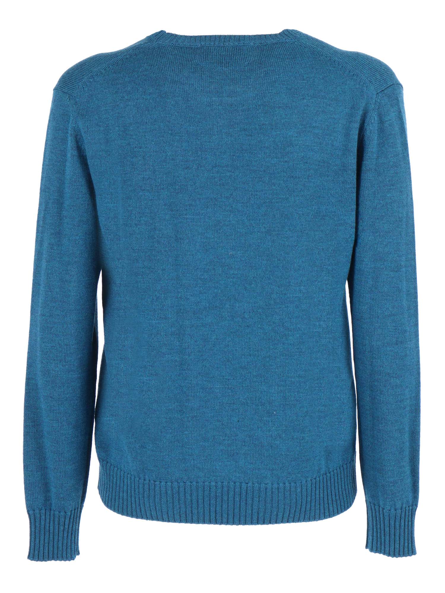 Ballantyne Ribbed Crew-neck Sweater In Blue