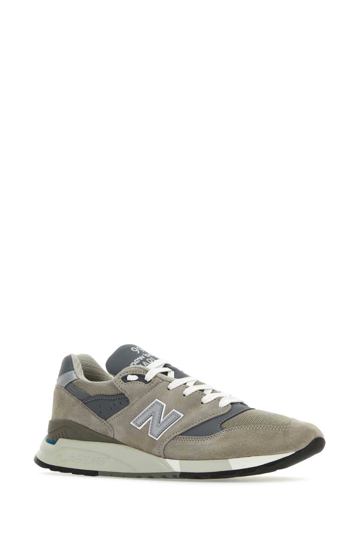 New Balance Multicolor Suede And Fabric U998gr Sneakers In Grey