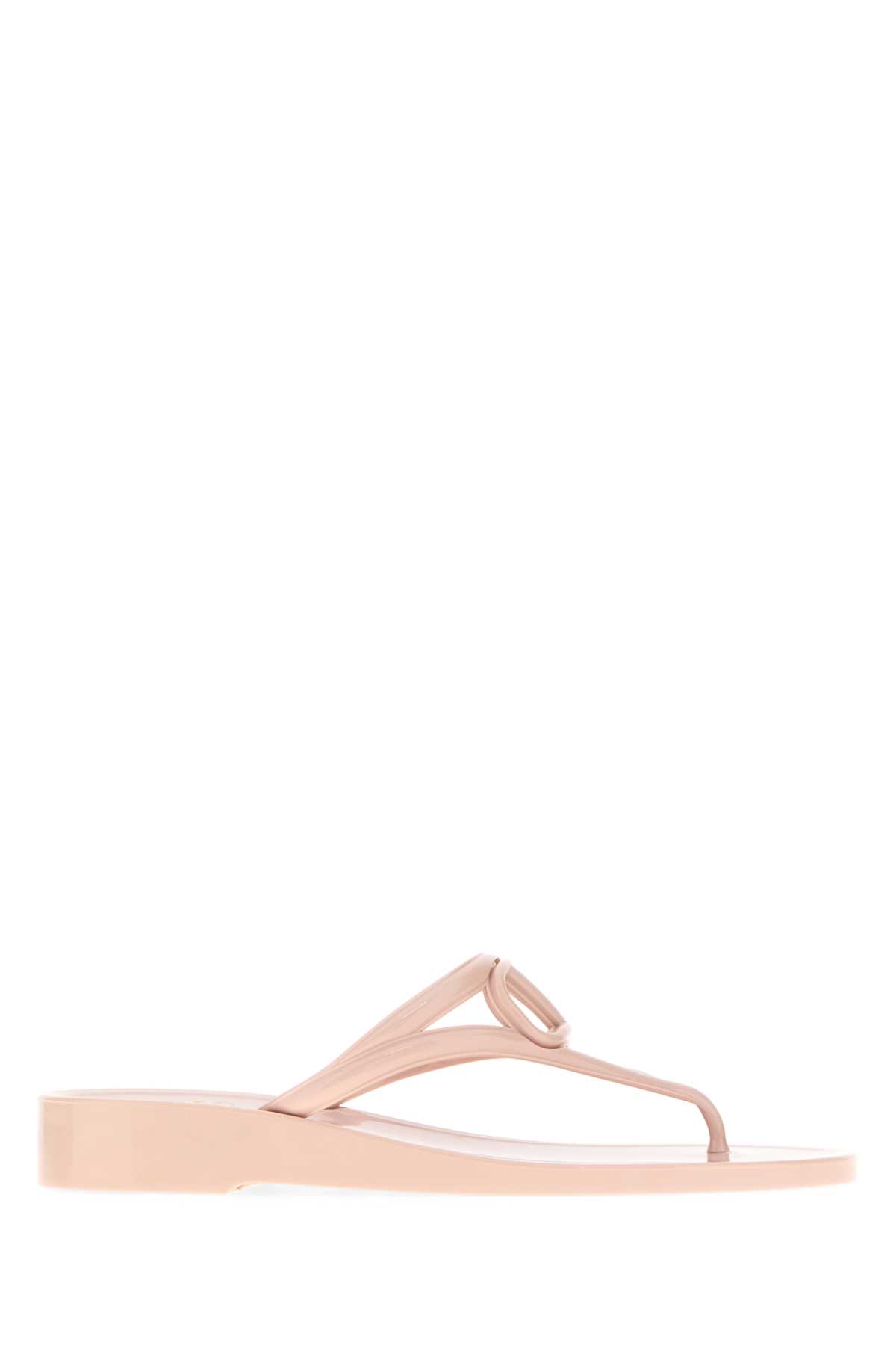 Valentino Garavani Pastel Pink Rubber Thing Slippers