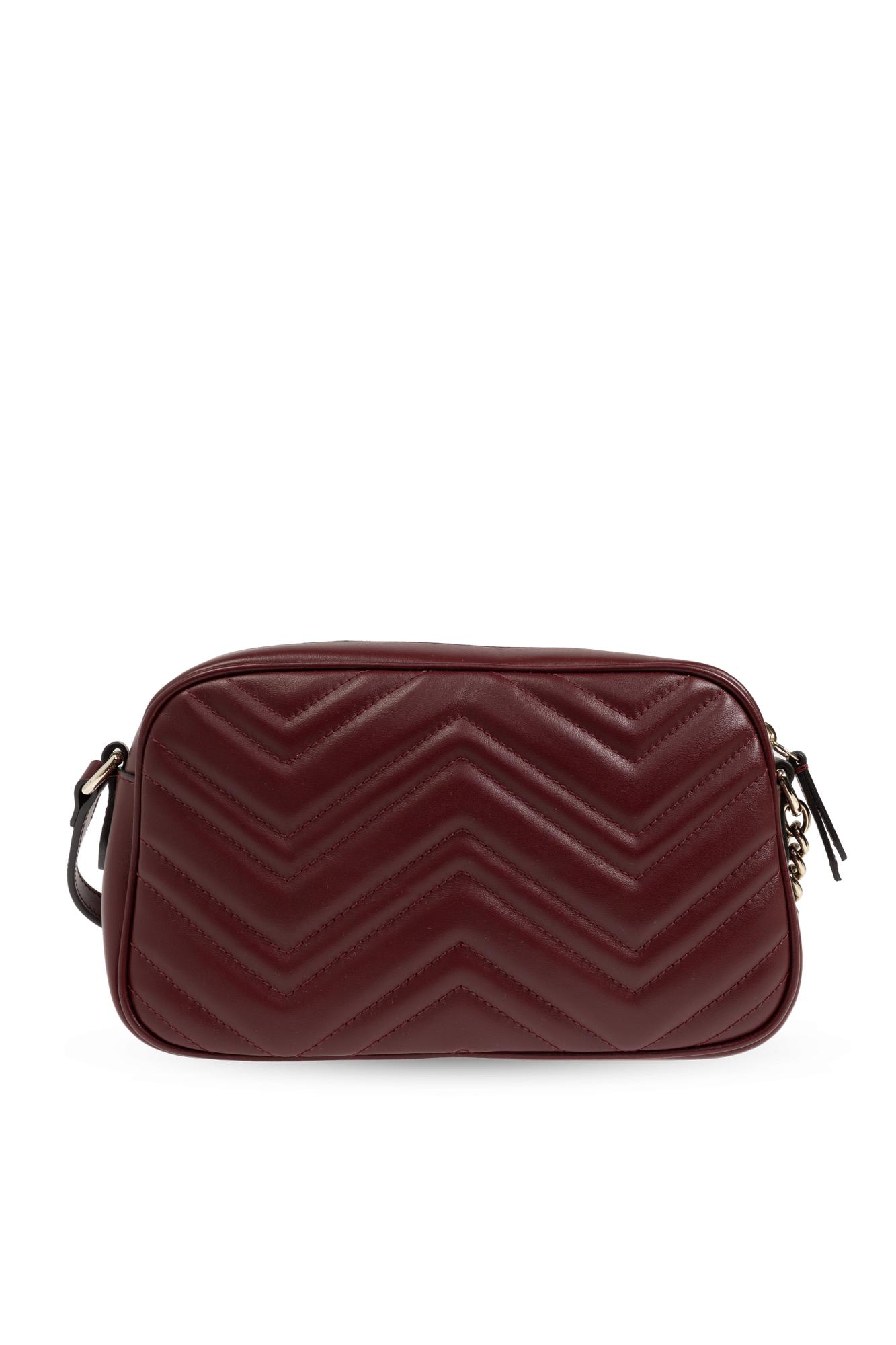 Shop Gucci Shoulder Bag Small Gg Marmont In Rosso Ancora