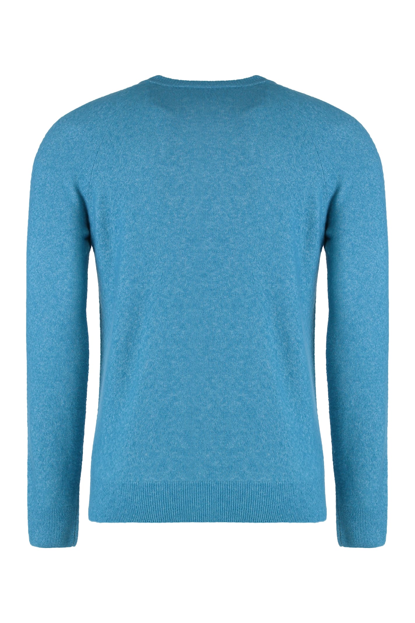 Moorer Frankie Long Sleeve Crew-neck Sweater In Blue
