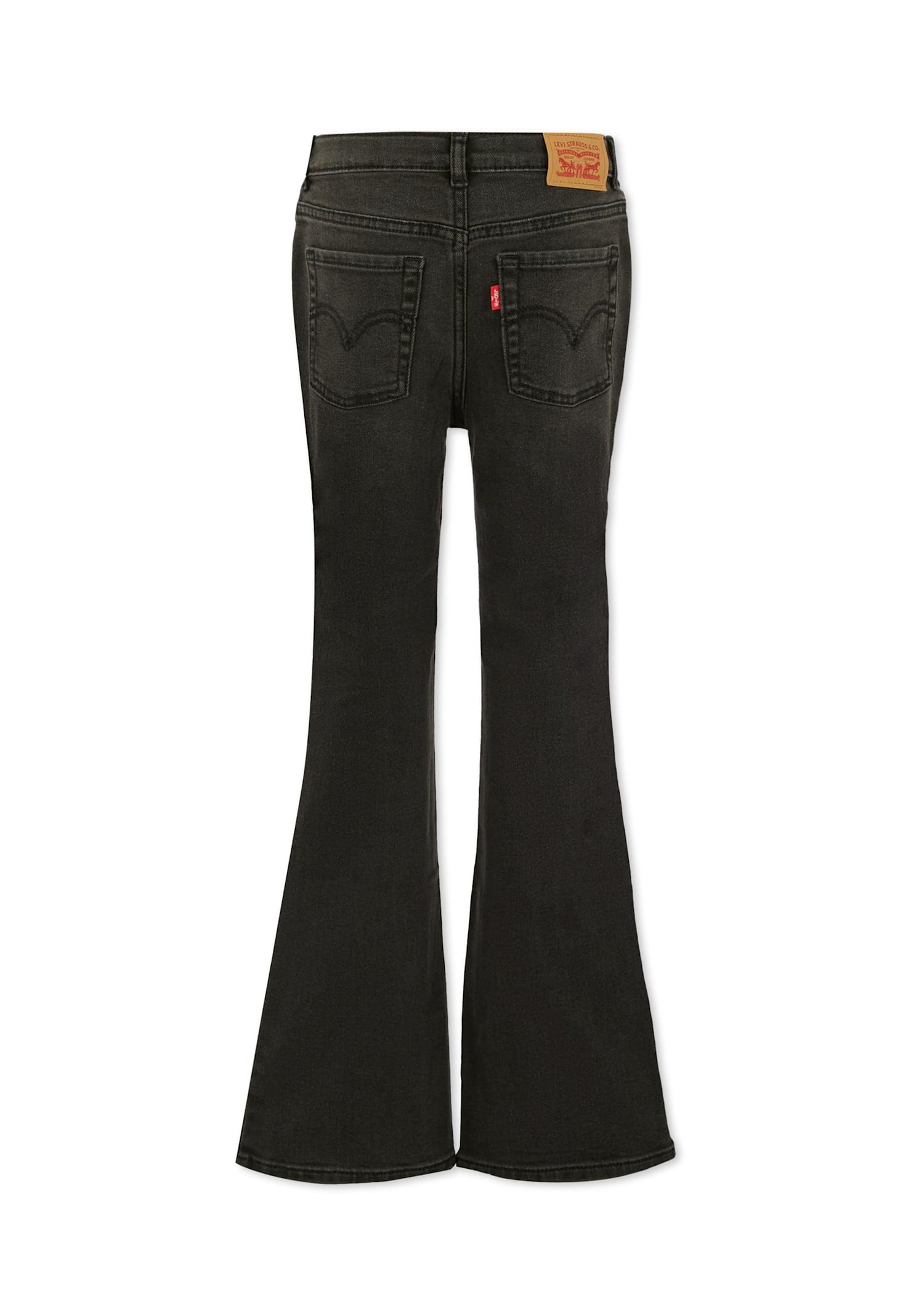Levi's Logo-patch Flared Jeans In Black
