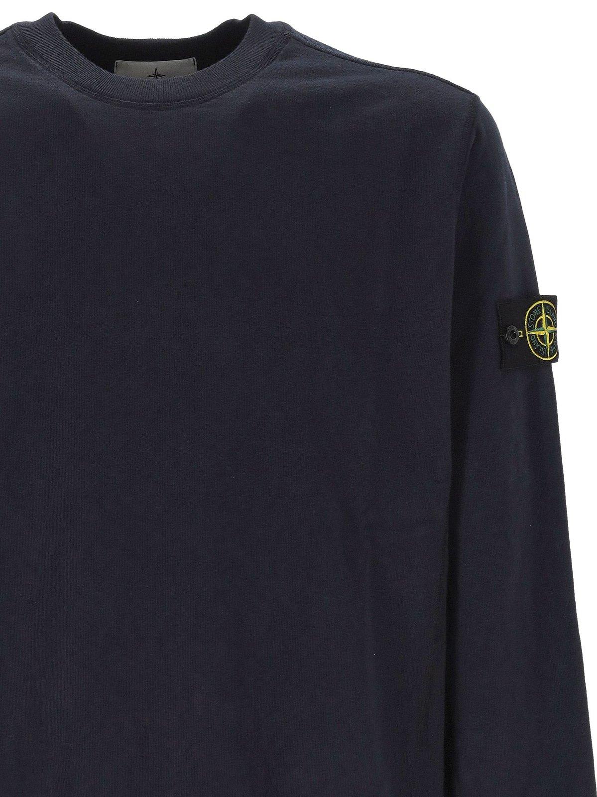 Stone Island Logoed Sweatshirt In Blue