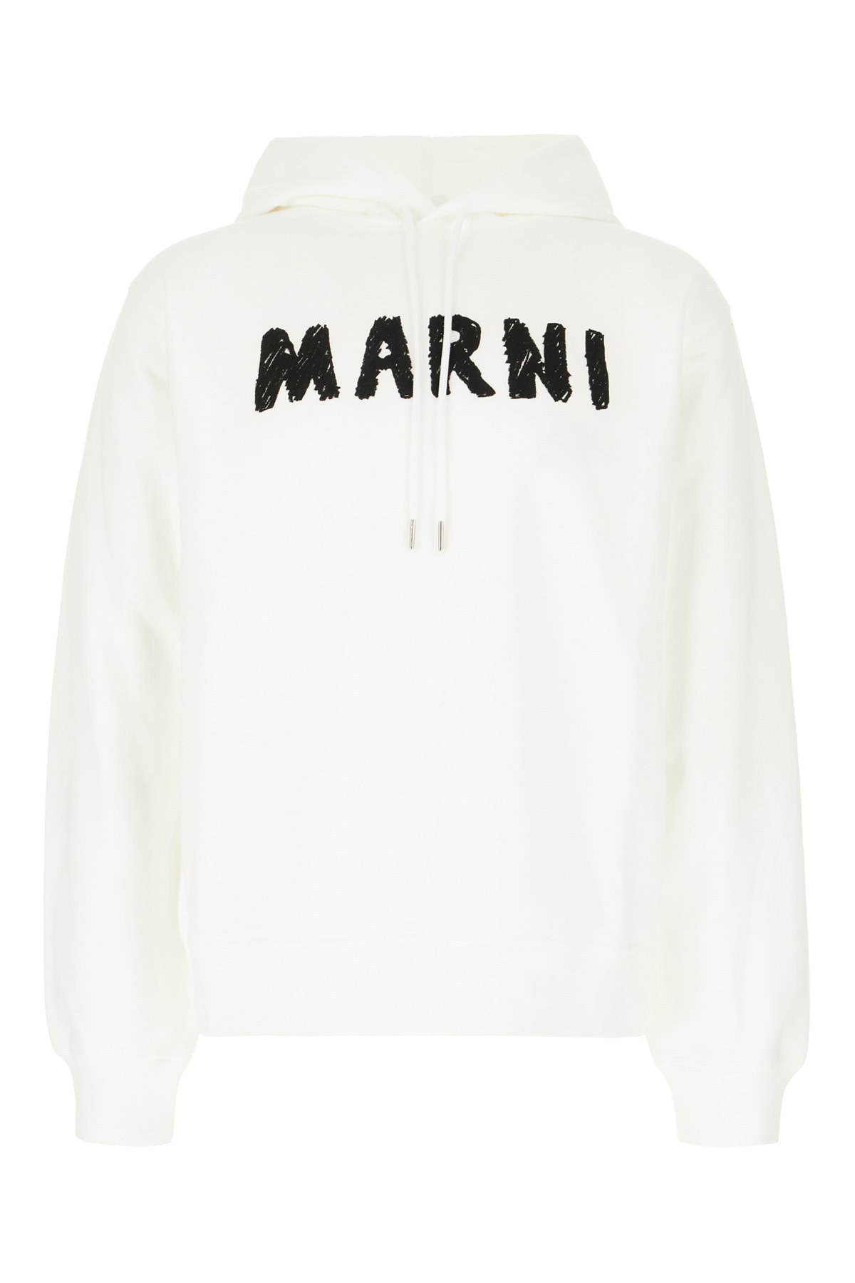 Shop Marni White Cotton Sweatshirt In Lilywhite