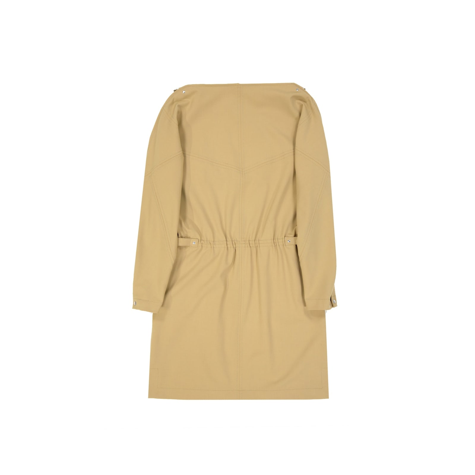 Alberta Ferretti Wool Blend Mini Dress In Beige