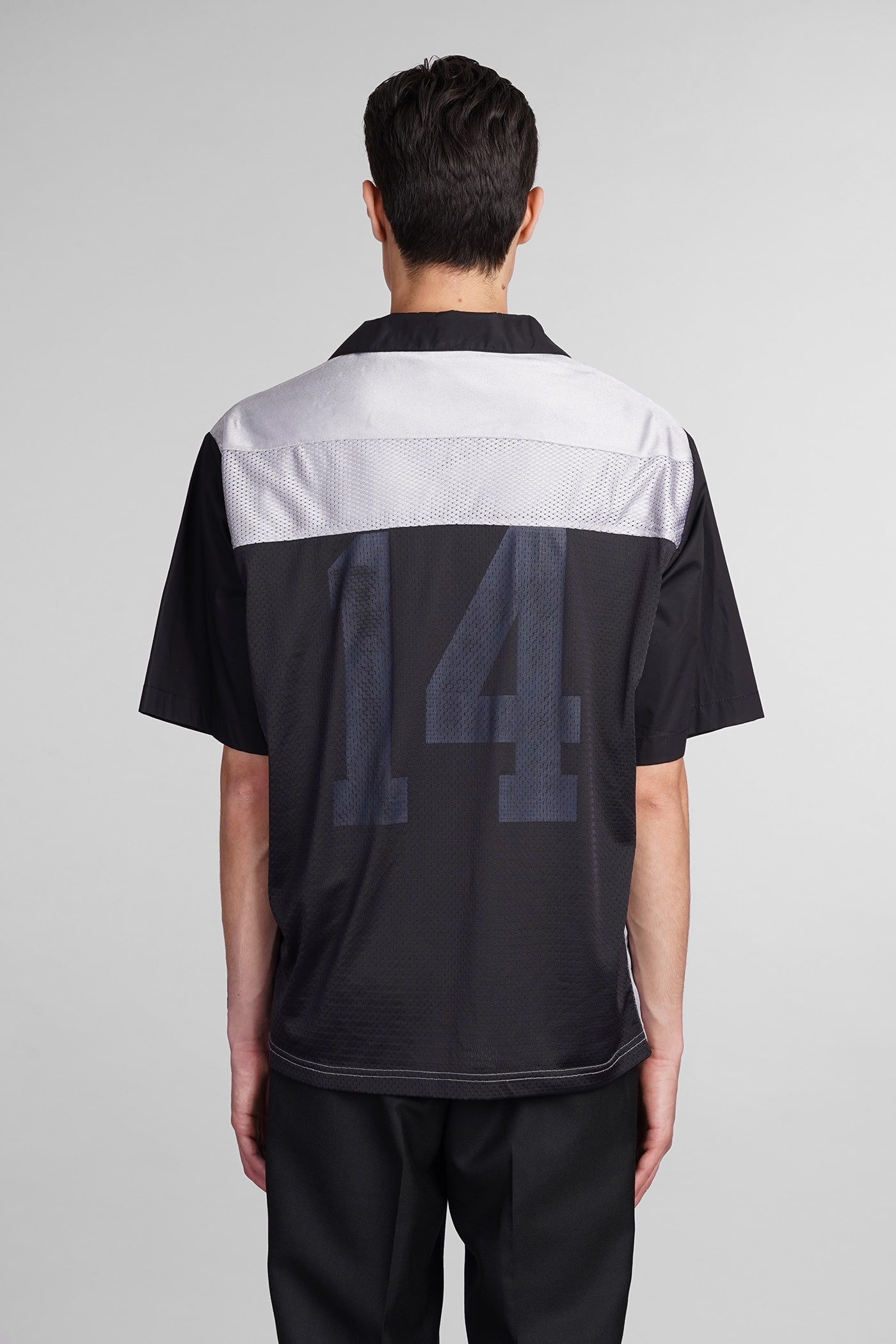 Shop 4sdesigns Shirt In Black Cotton