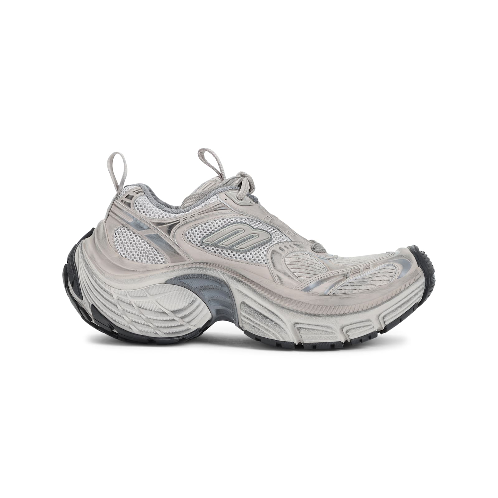 Balenciaga Taupe Mix Grey Black Sneakers In Gray