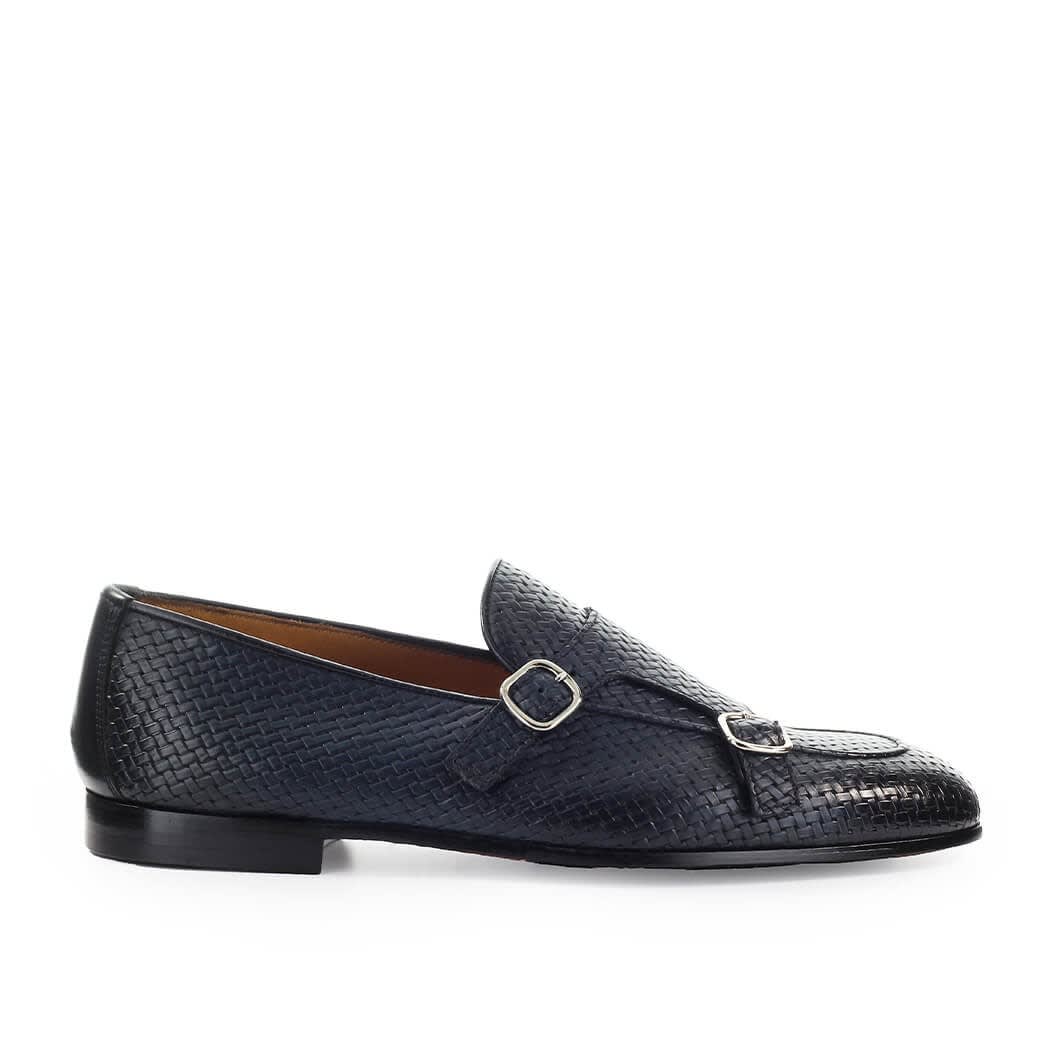 Doucals Double Buckle Blue Loafer