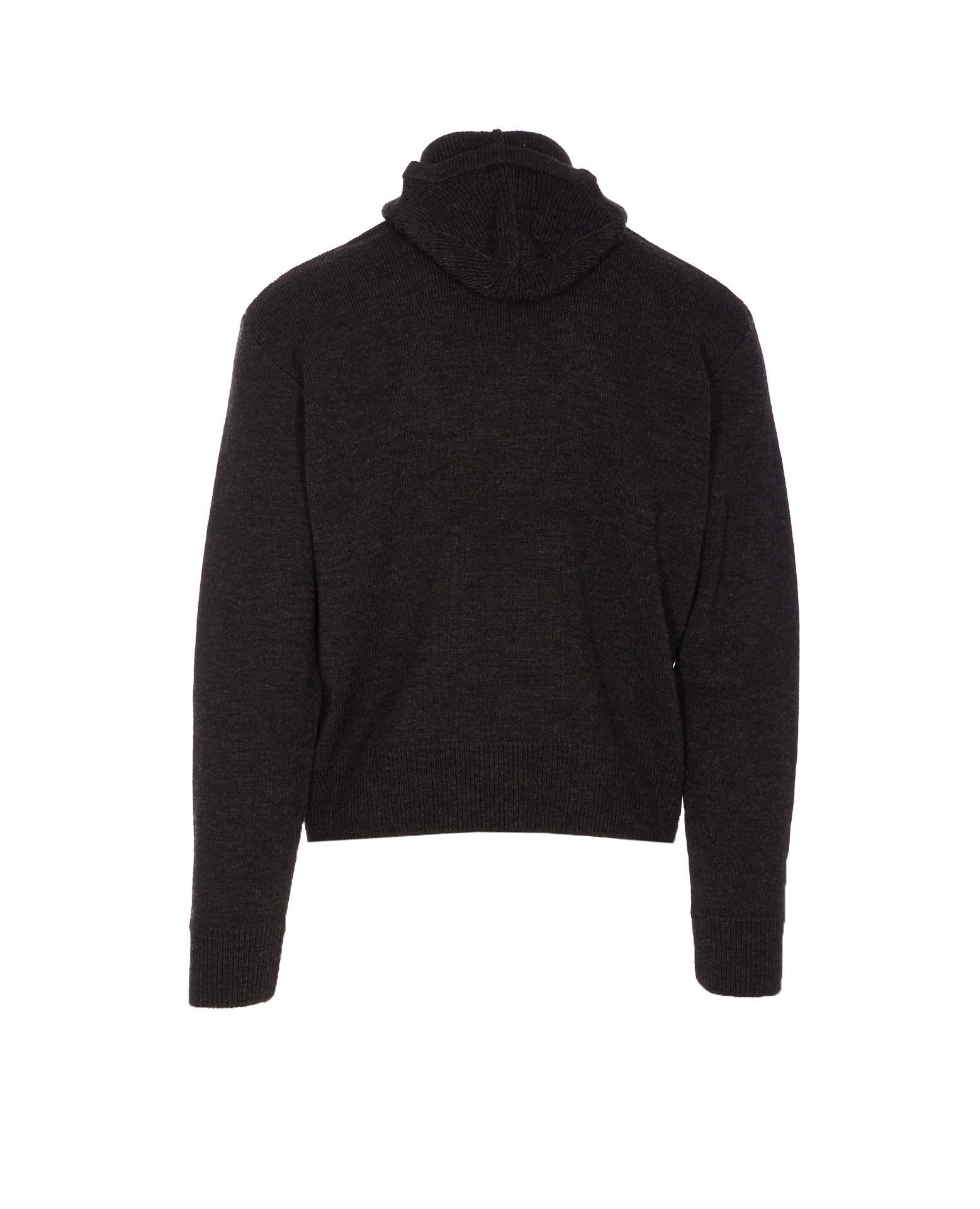 Lemaire Hooded Sweater In Brown