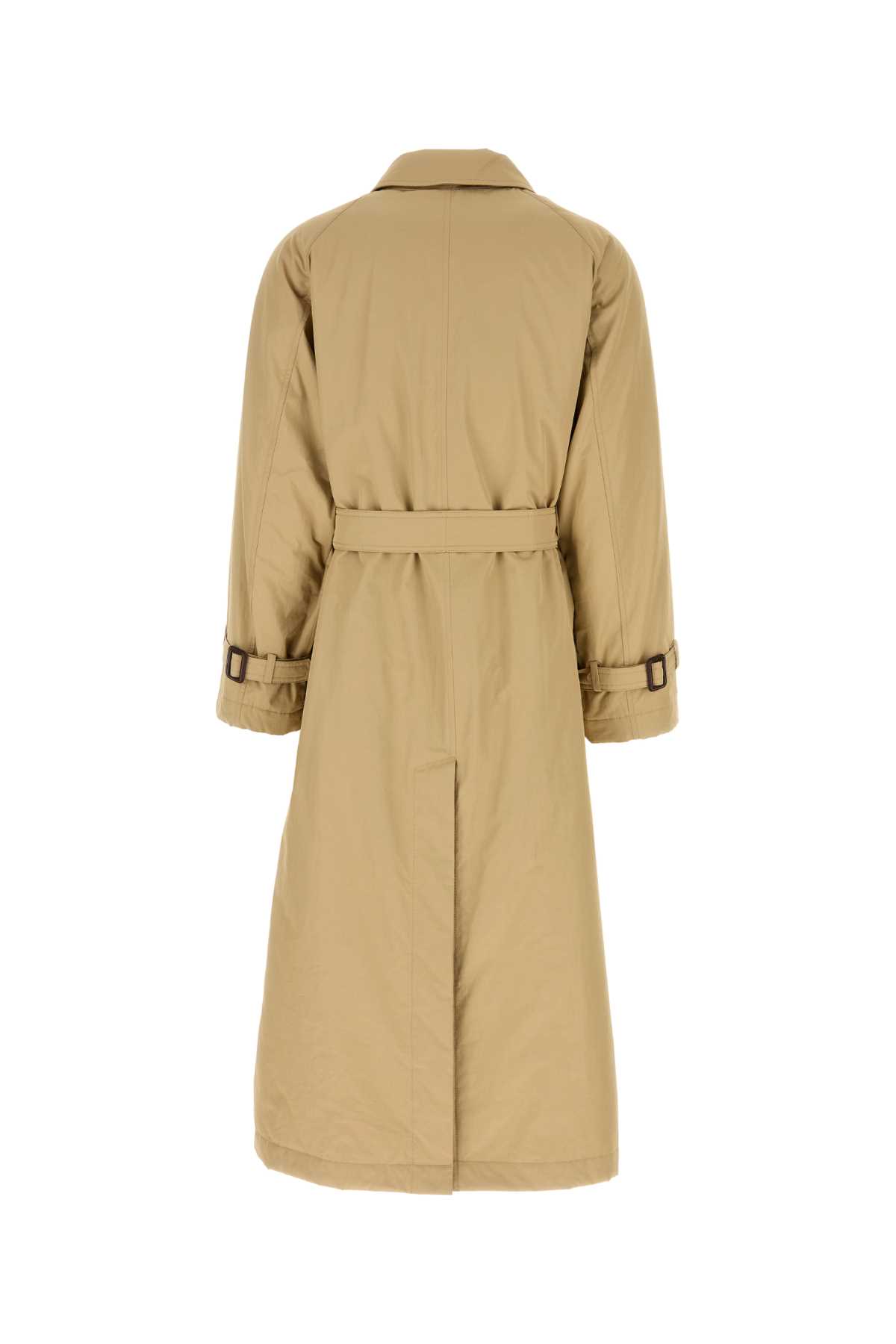 Shop Weekend Max Mara Beige Cotton Blend Reversible Trafoi Trench Coat