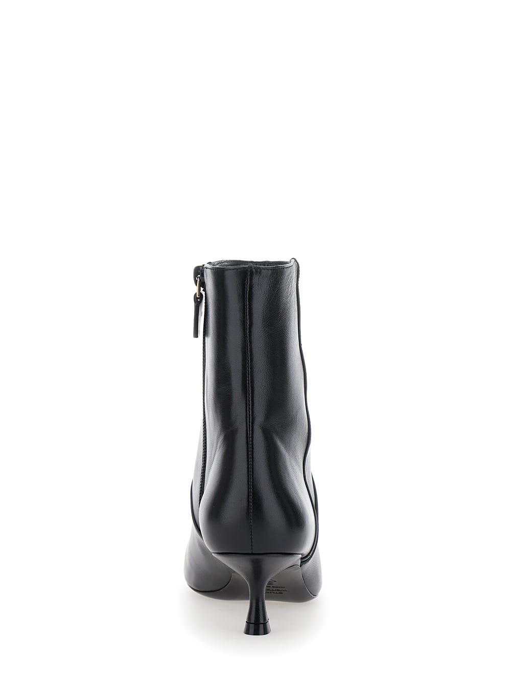 Shop Stuart Weitzman Naomi Black Ankle Boots With Kitten Heel In Leather Woman