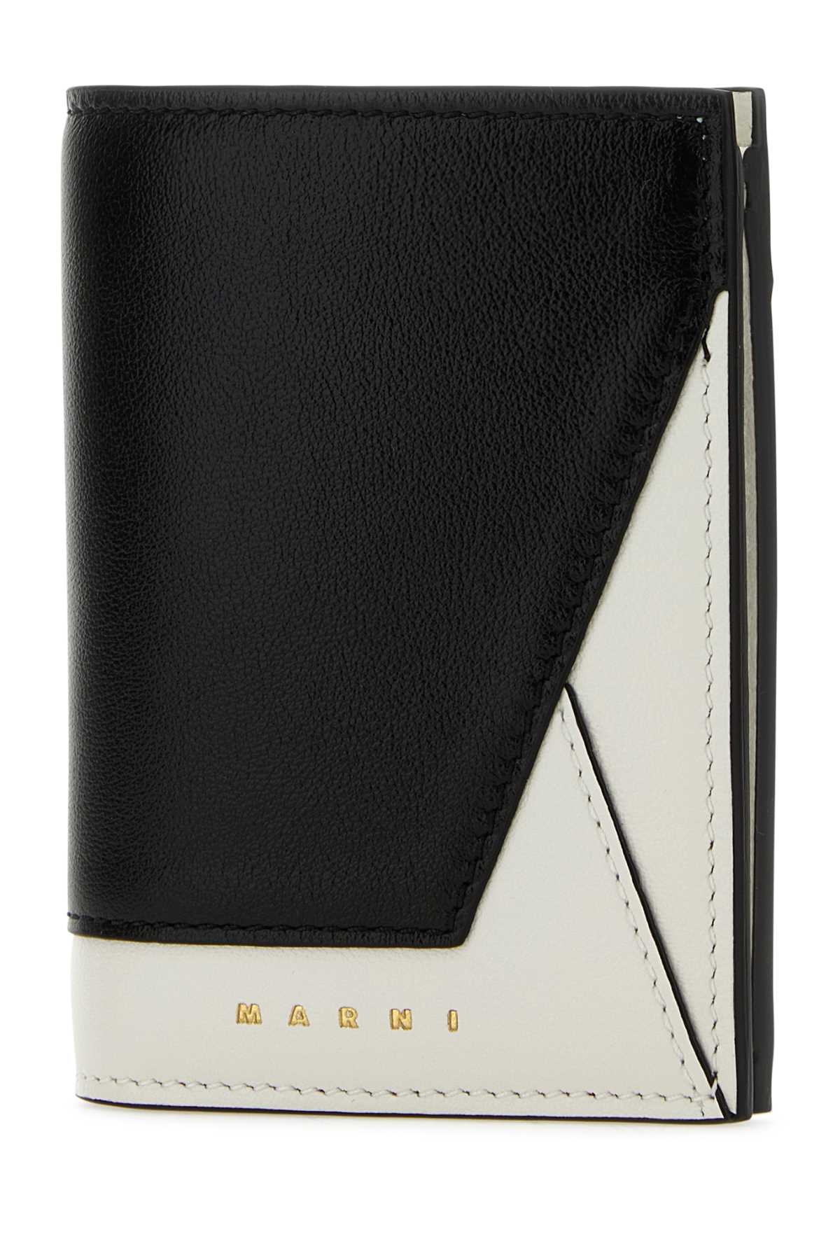 Shop Marni Two-tone Leather Wallet In Zo669
