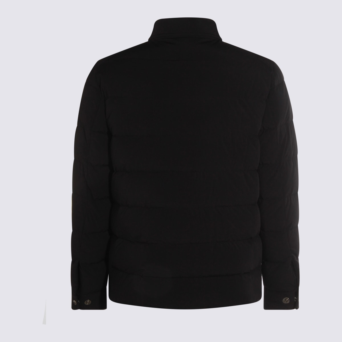 Moorer Dark Blue Veton Down Jacket In Black
