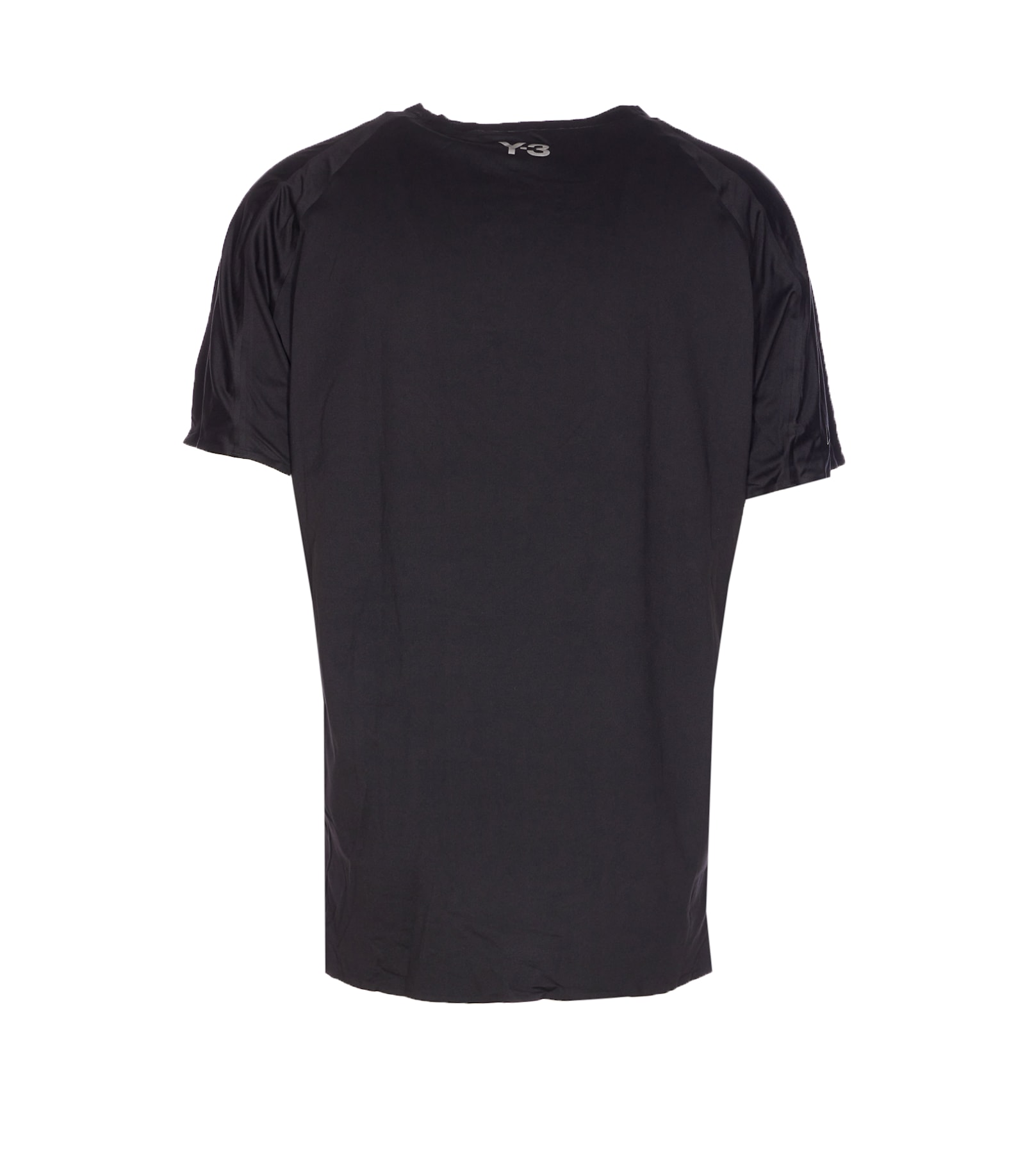 Y-3 Fitted Crewneck Short Sleeve Running T-shirt In Black