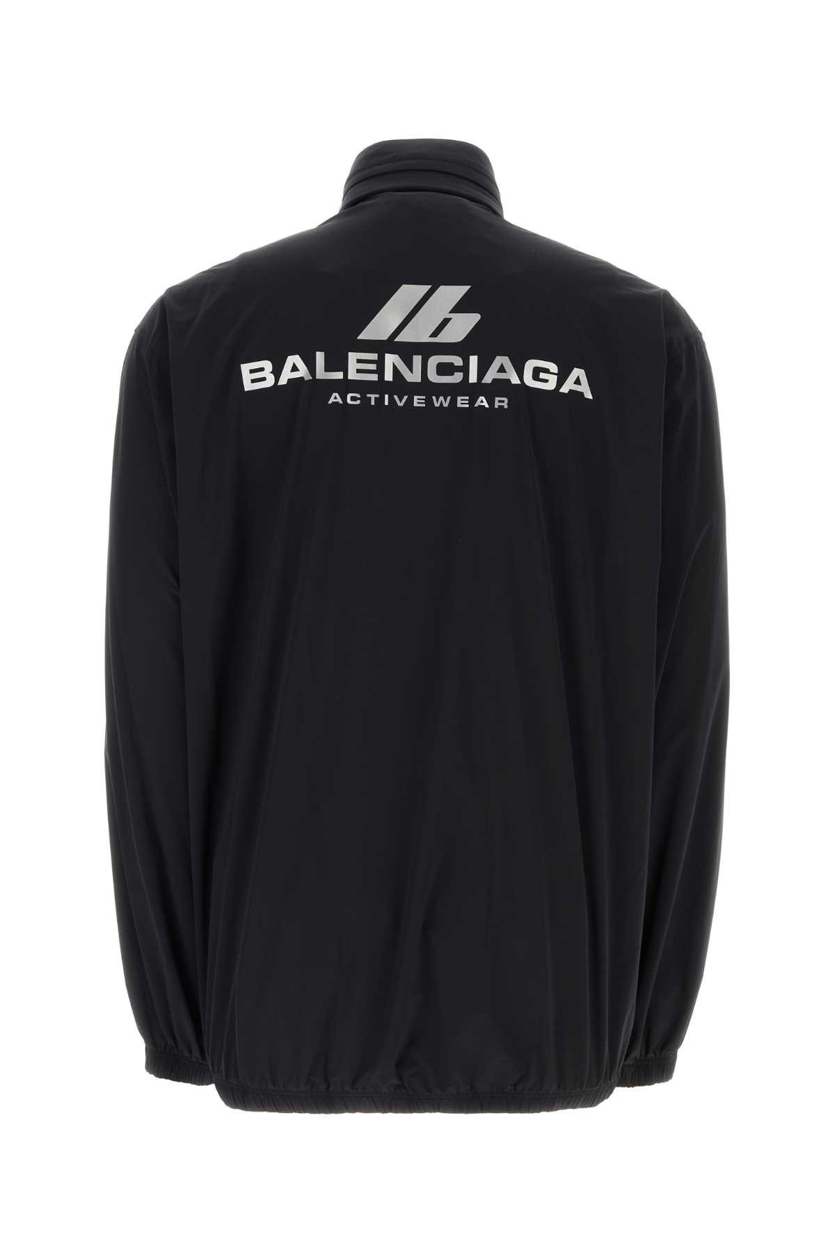 Shop Balenciaga Black Stretch Nylon Windbreaker