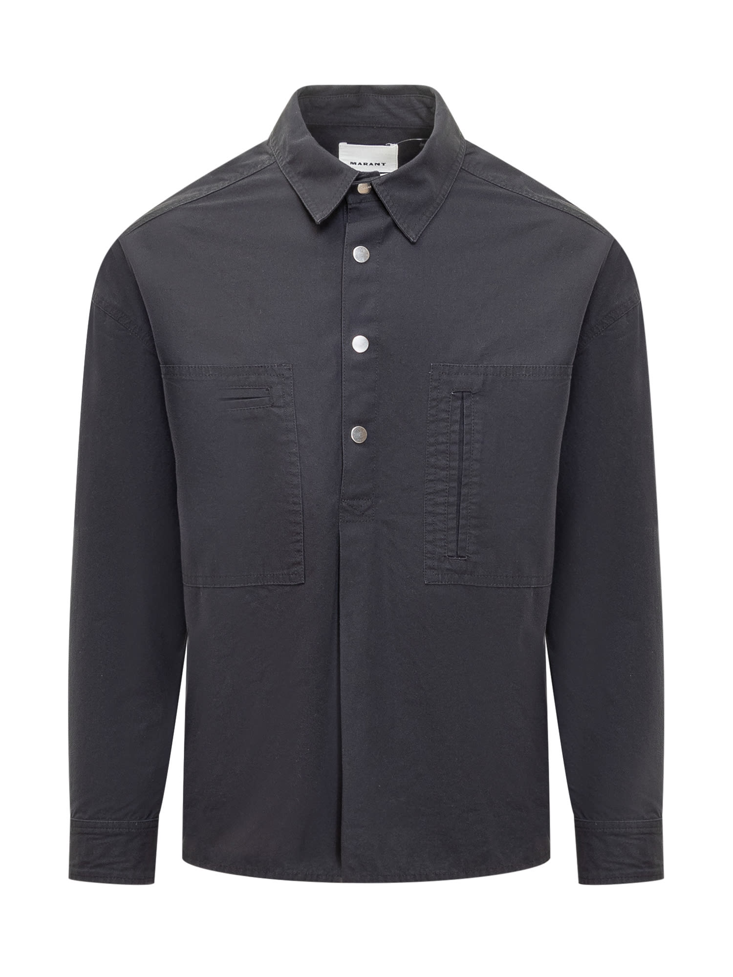 Isabel Marant Cotton Shirt In Faded Black