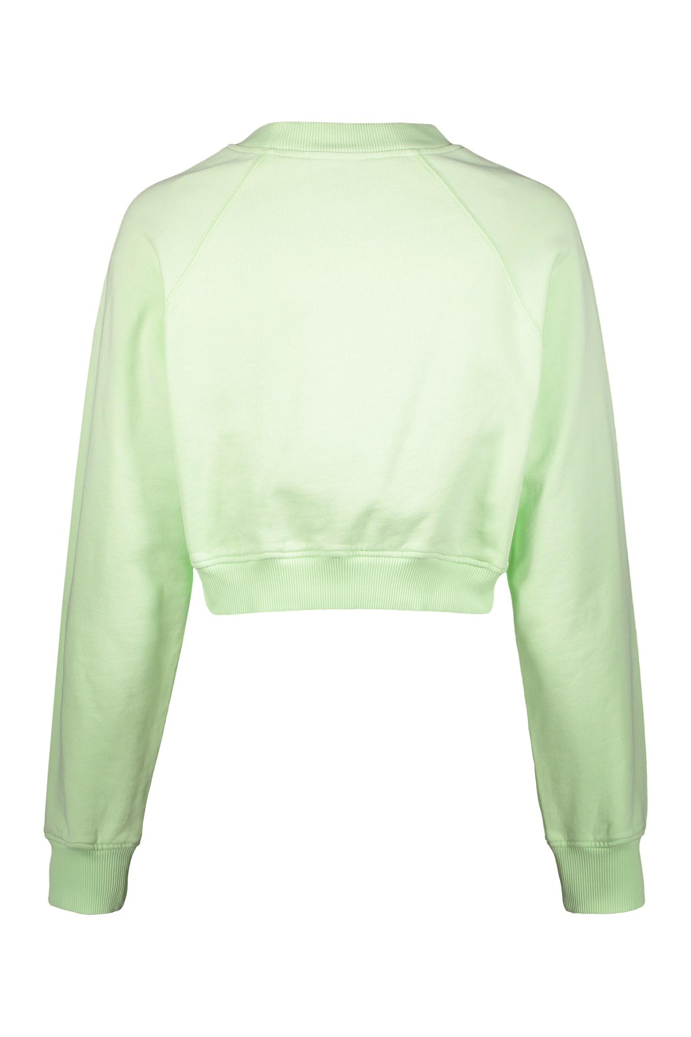 Shop Casablanca Patch Cotton Sweatshirt In Green