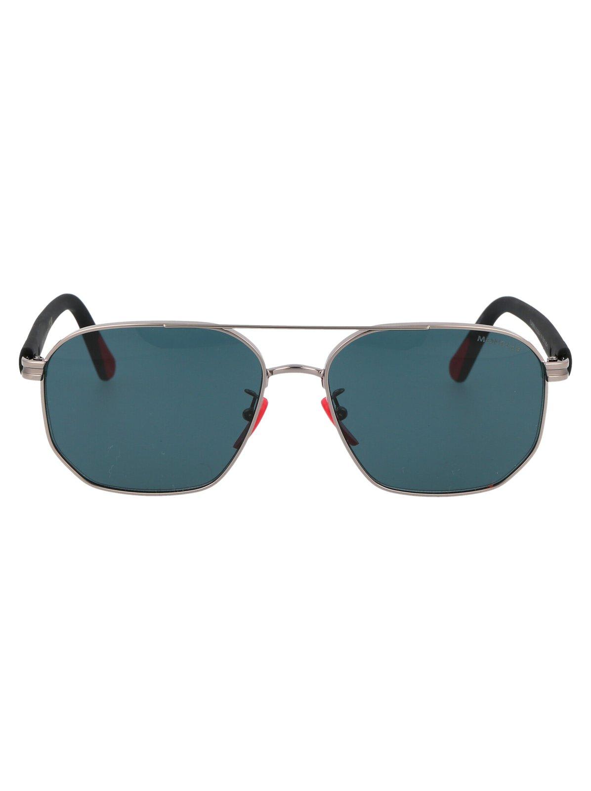 Shop Moncler Eyewear Flaperon Square Frame Sunglasses In 14v