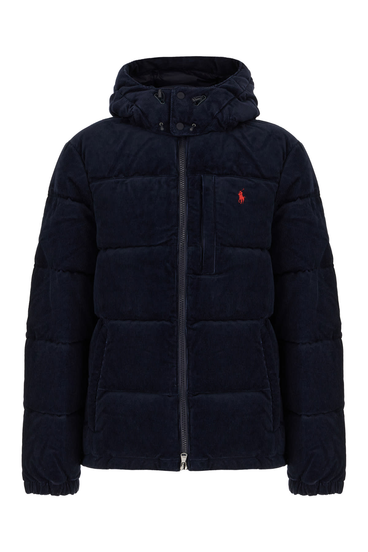 Shop Polo Ralph Lauren Midnight Blue Corduroy Down Jacket In Aviator Navy