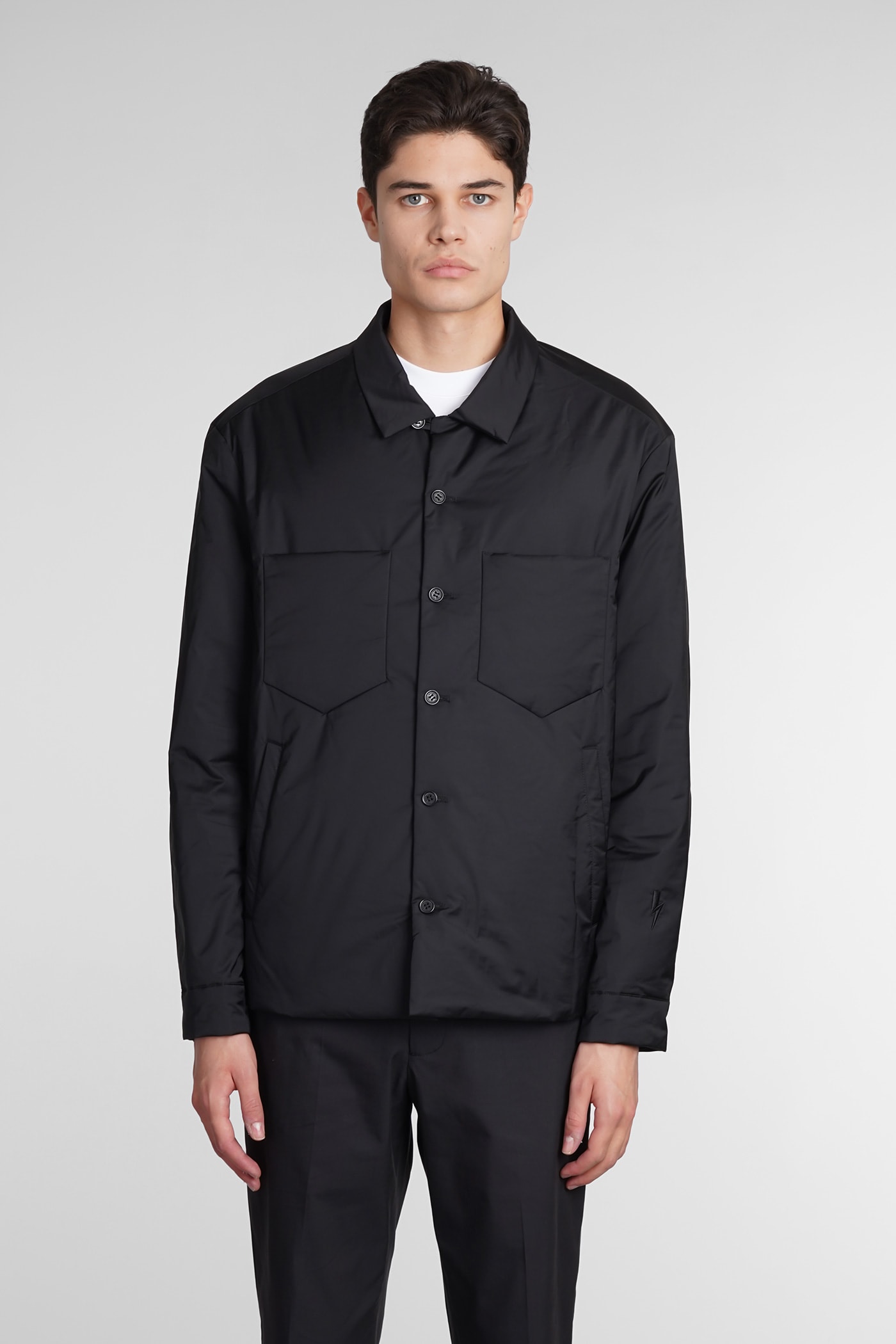 Neil Barrett Casual Jacket In Black Polyester