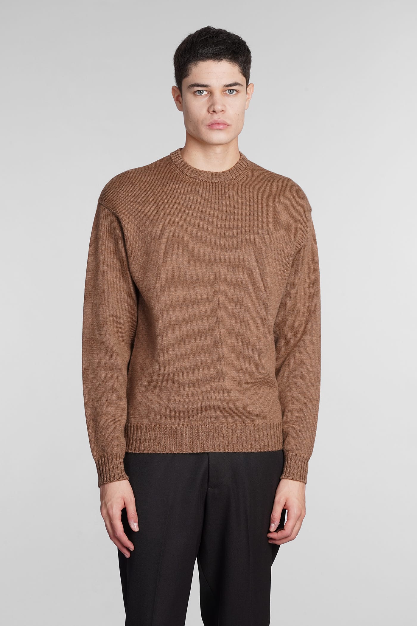 Low Brand Knitwear In Leather Color Wool