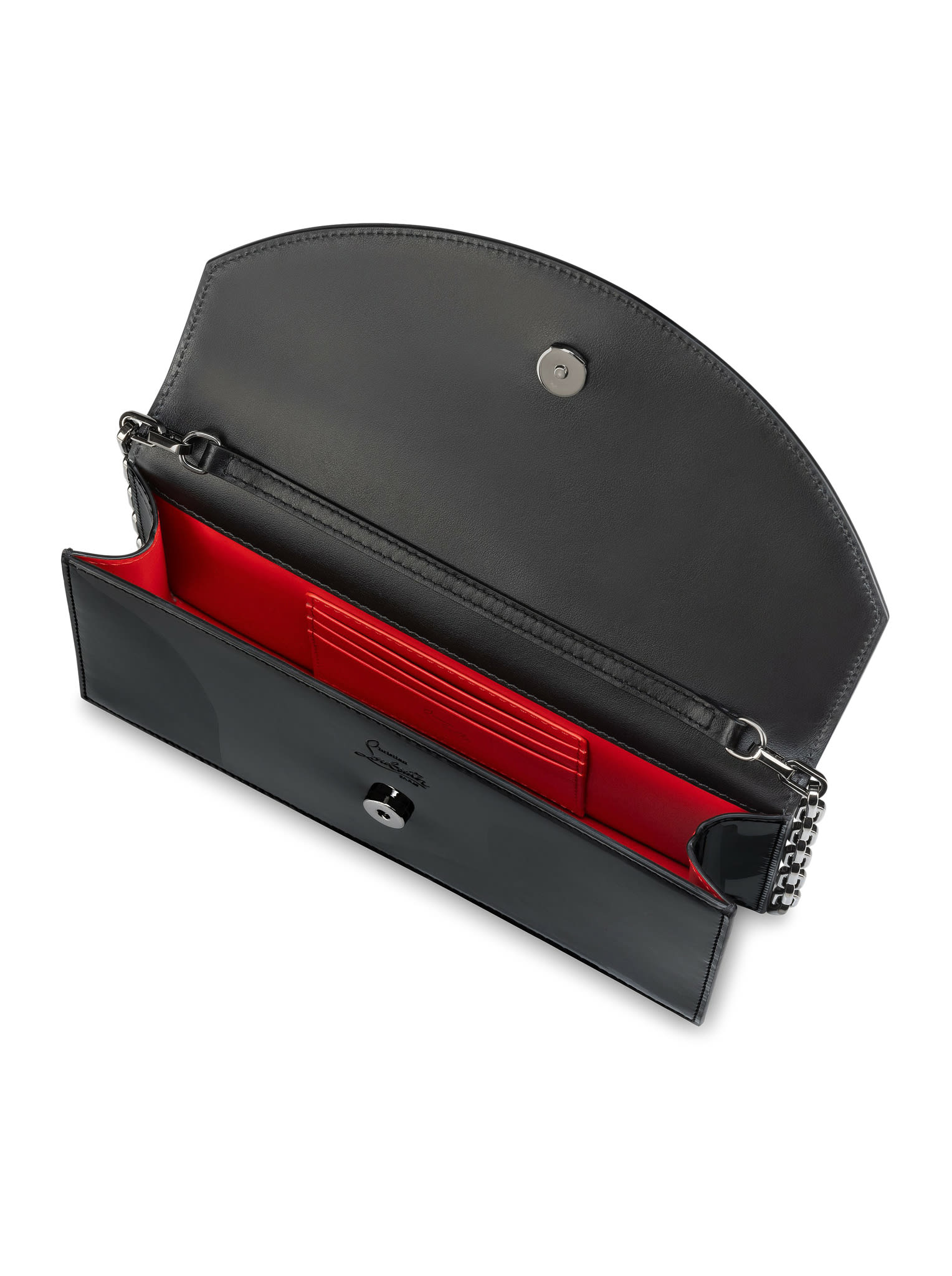Christian Louboutin The Loubi 54 Wallet In Black/gun Metal
