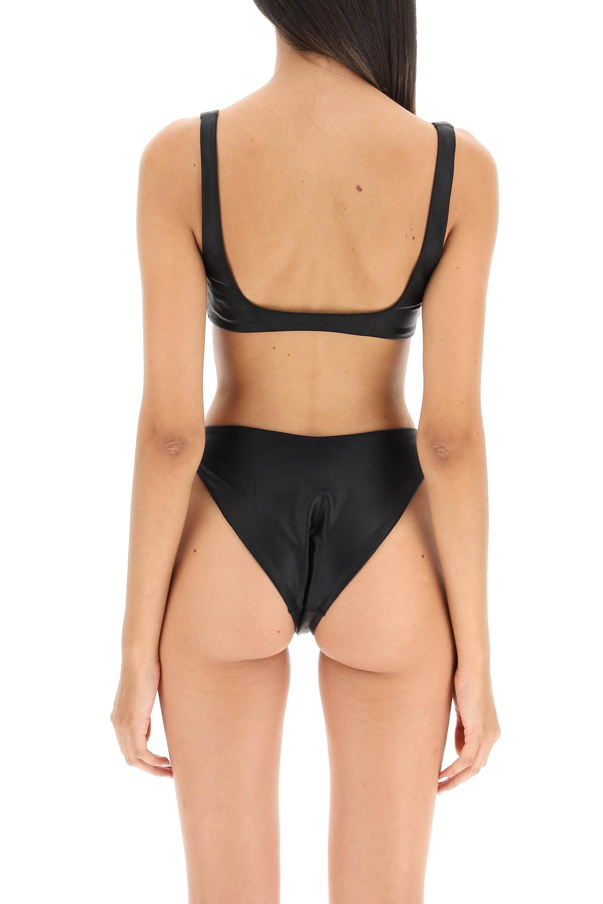 Shop Rotate Birger Christensen Pearla Bikini Set In Black (black)
