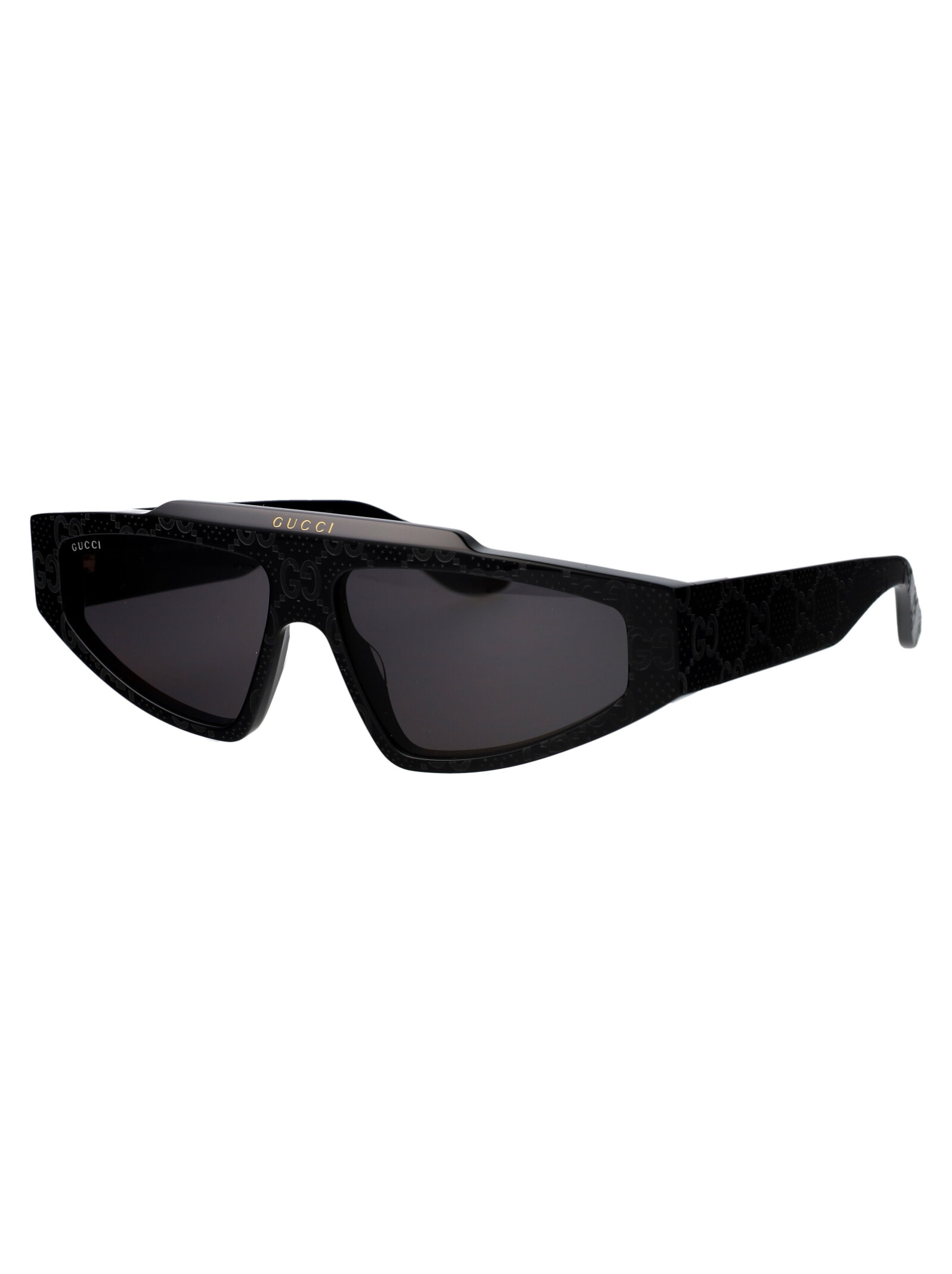 Shop Gucci Gg1591s Sunglasses In 001 Black Black Grey