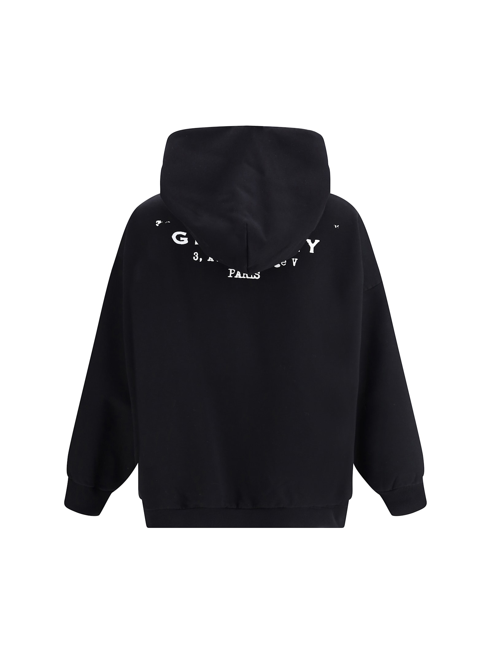Givenchy Oversized Hooded Sweatshirt Kangaroo Pocket In Black