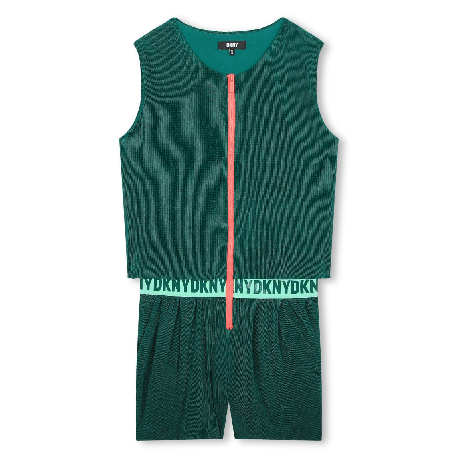 Dkny Kids' Jumpsuit With Logo In Green