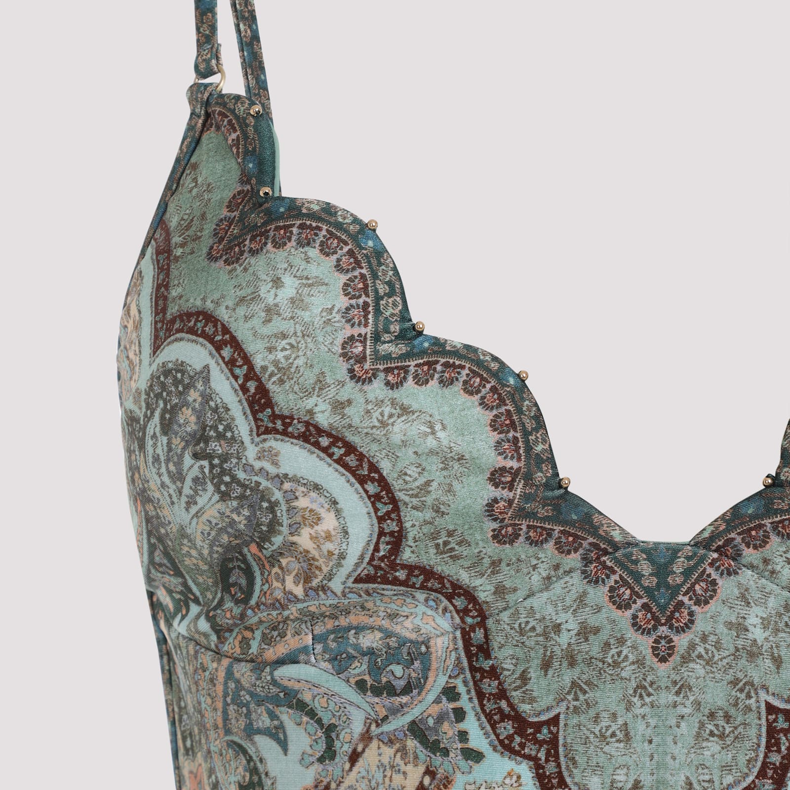 Zimmermann Wanderlust Scallop One-piece In Green