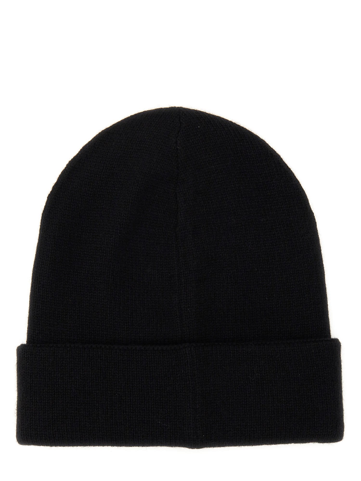 Alexander Mcqueen Wool And Cashmere Hat With Logo In Black