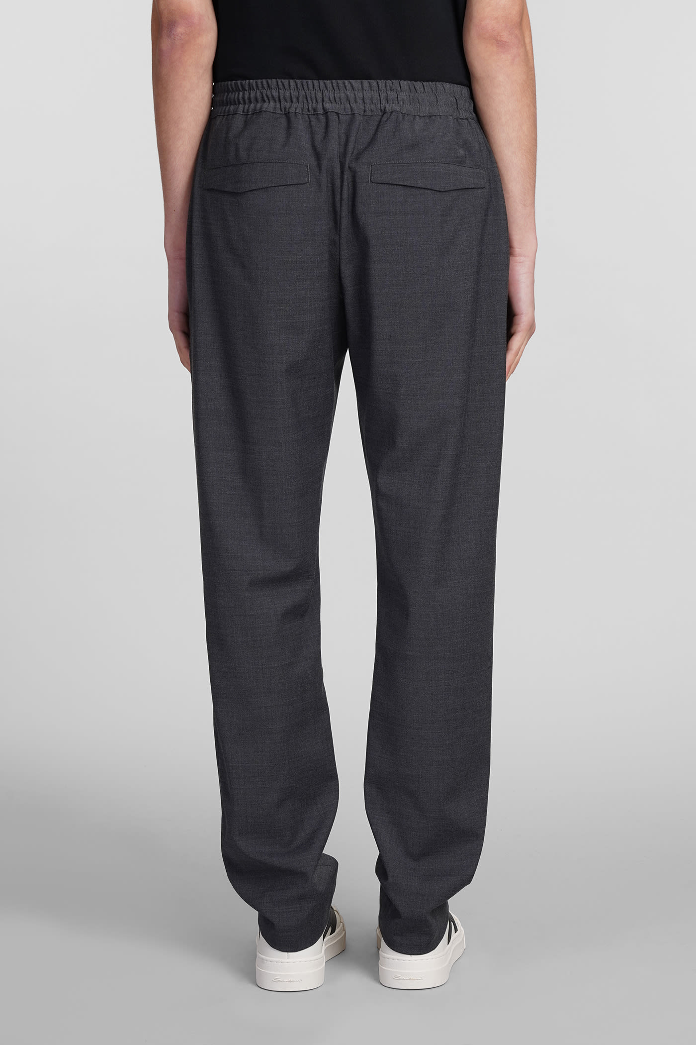 Shop Pt01 Pants In Grey Polyester