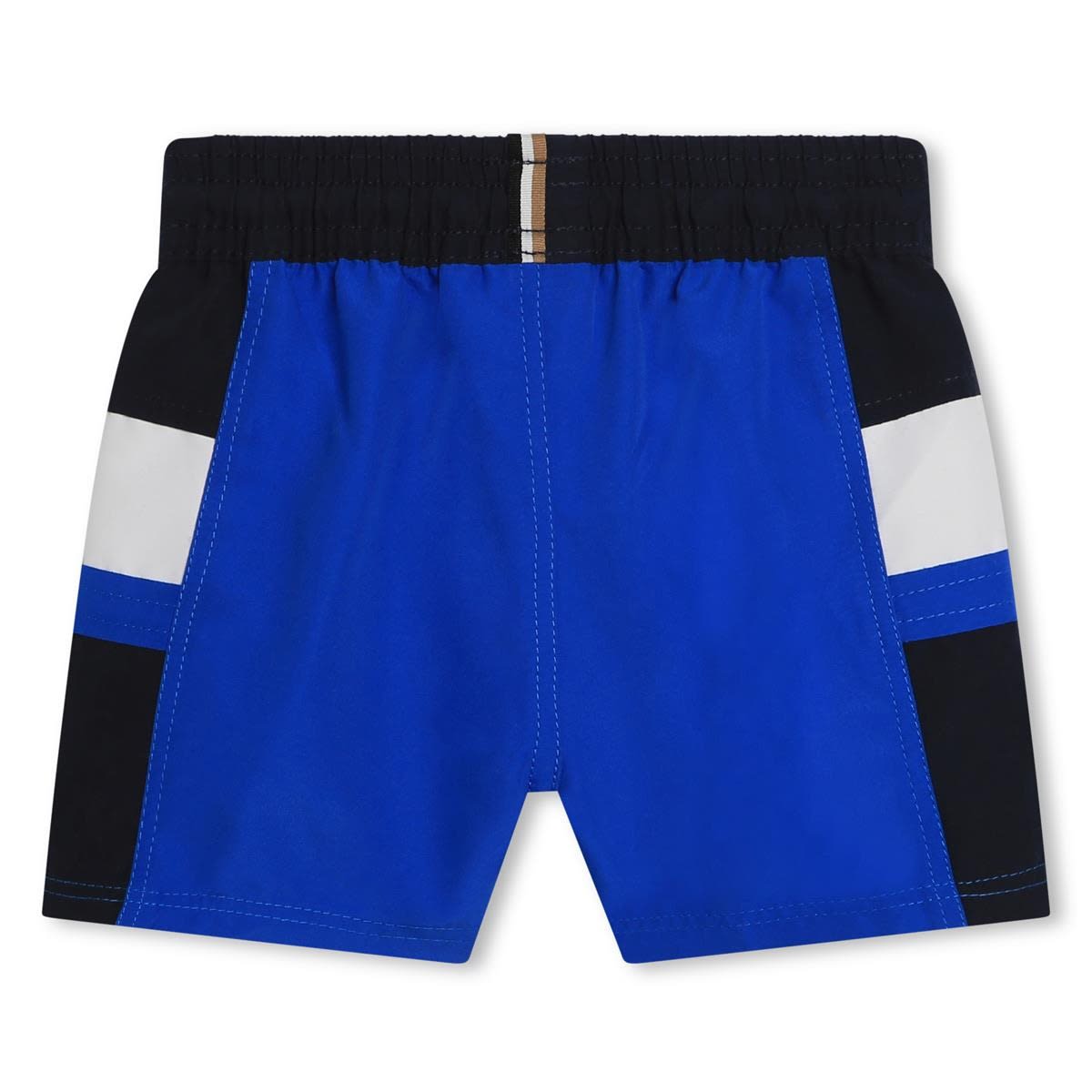 Shop Hugo Boss Swimsuit With Color-block Design In Blue