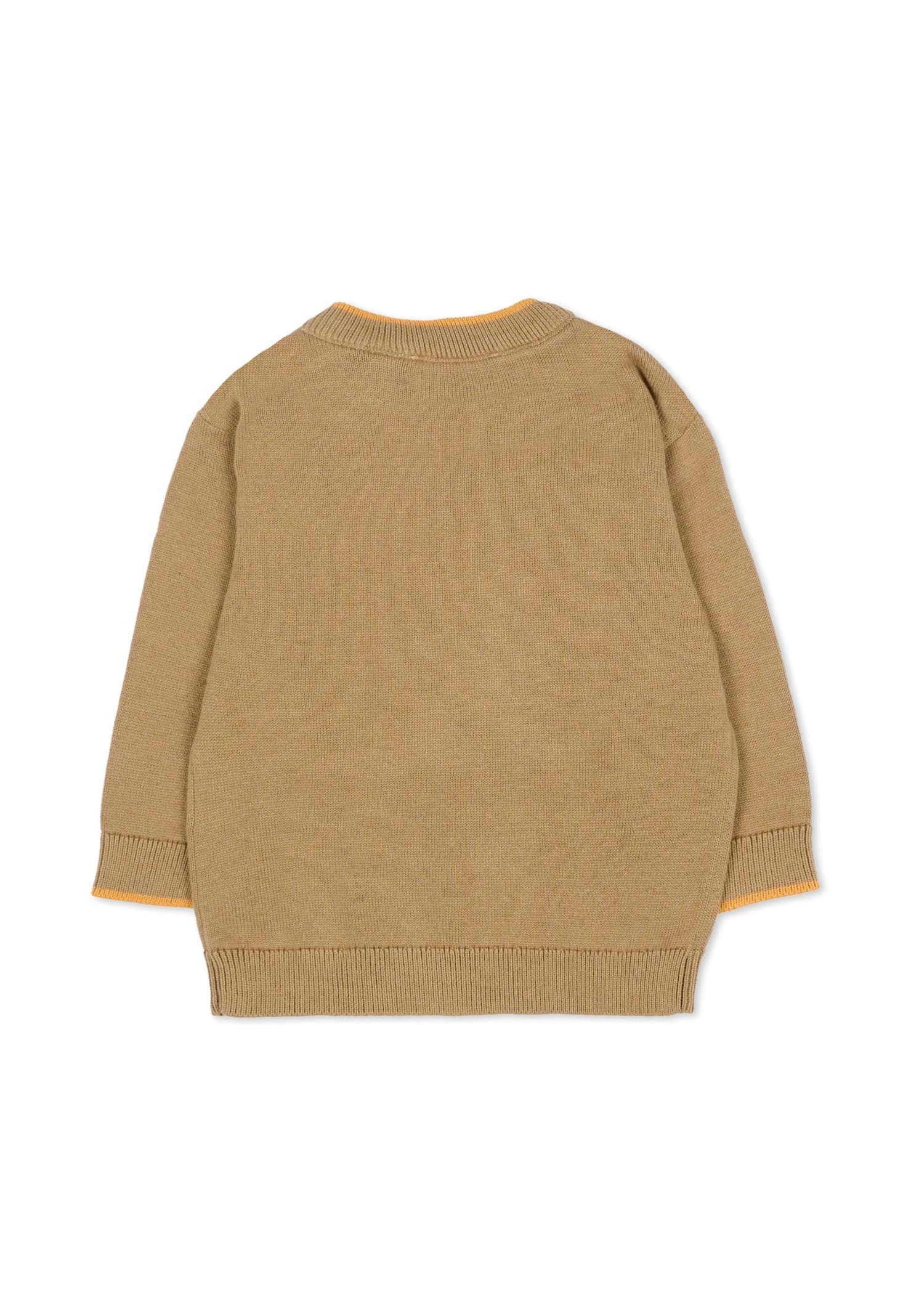 Timberland Green Sweater For Baby Boy With Dinosaur In Green