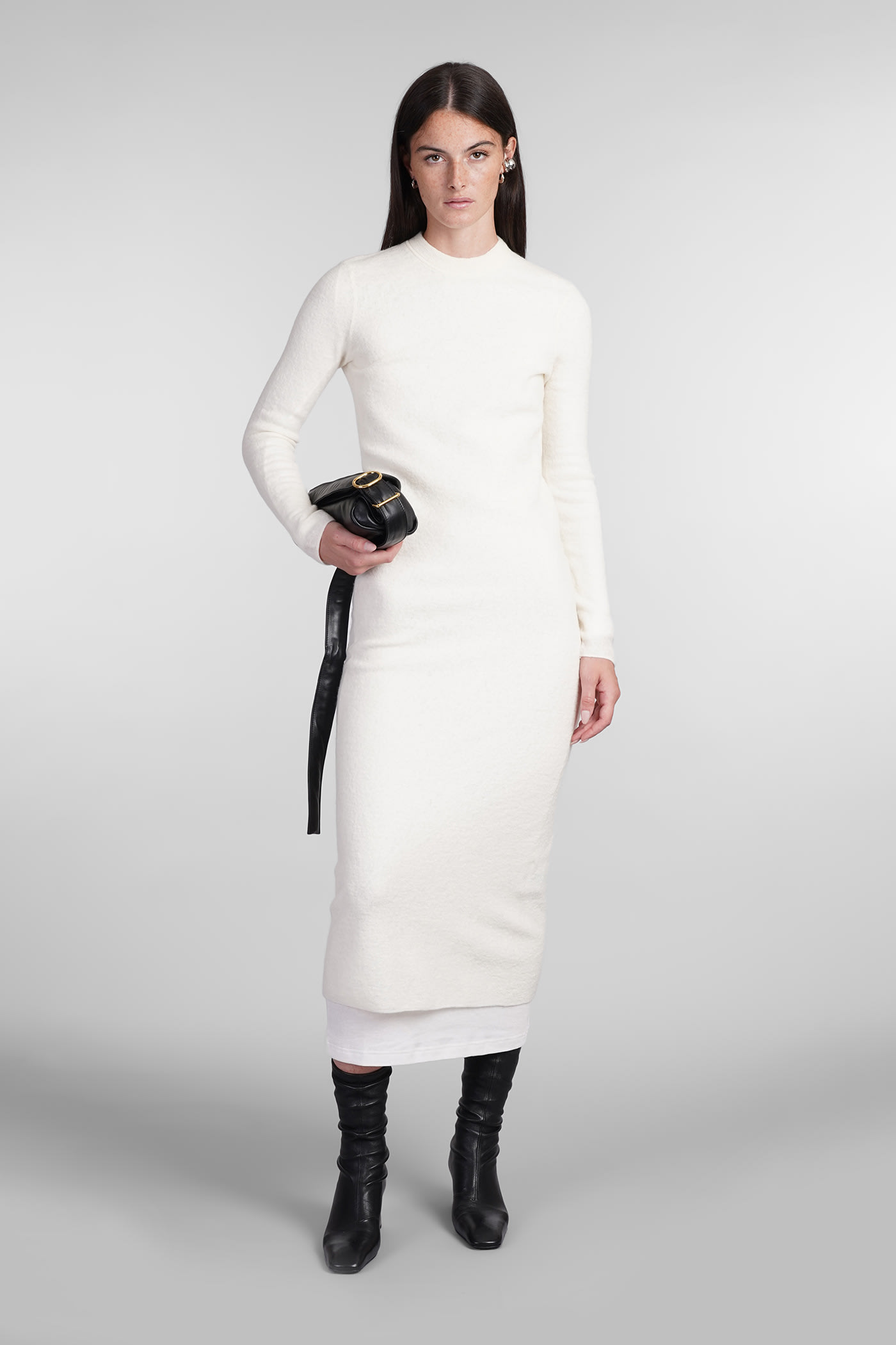 Jil Sander Gestricktes Maxikleid In Beige